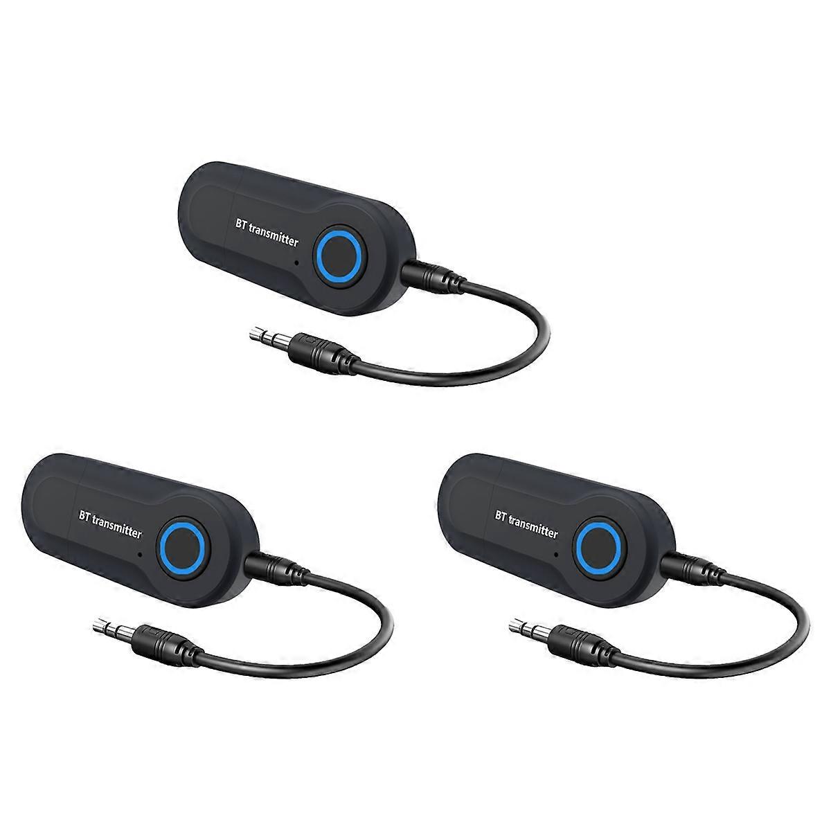 3X Bluetooth 5.0 Adapter Wireless Audio Bluetooth Transmitter Receiver for PC/TV/Car 3.5mm AUX Music