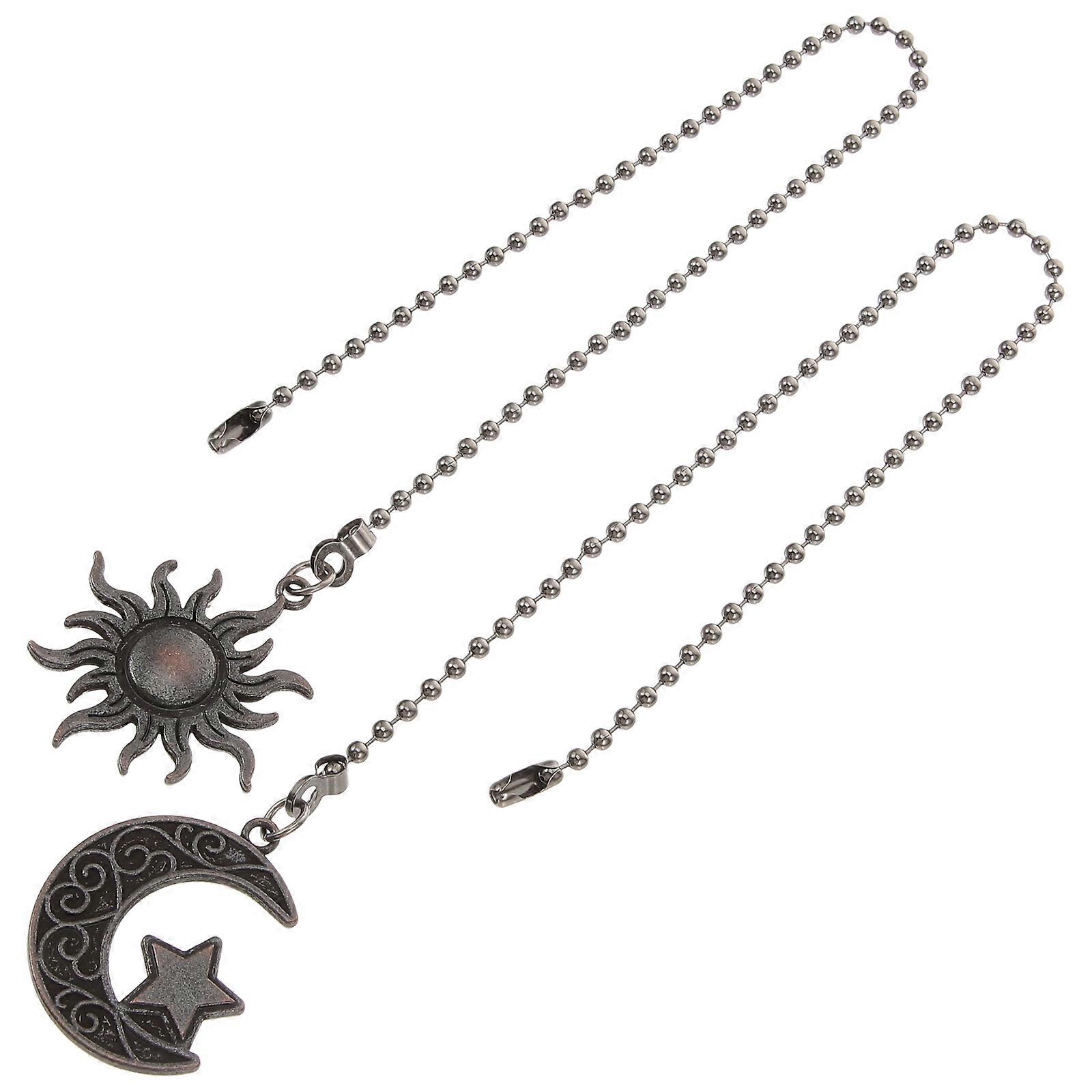 Ceiling Bulb Chain Metal Light Pull Chain Extension For Decor 35x4.3cm Zinc Alloy Pendant Shape 2Pcs