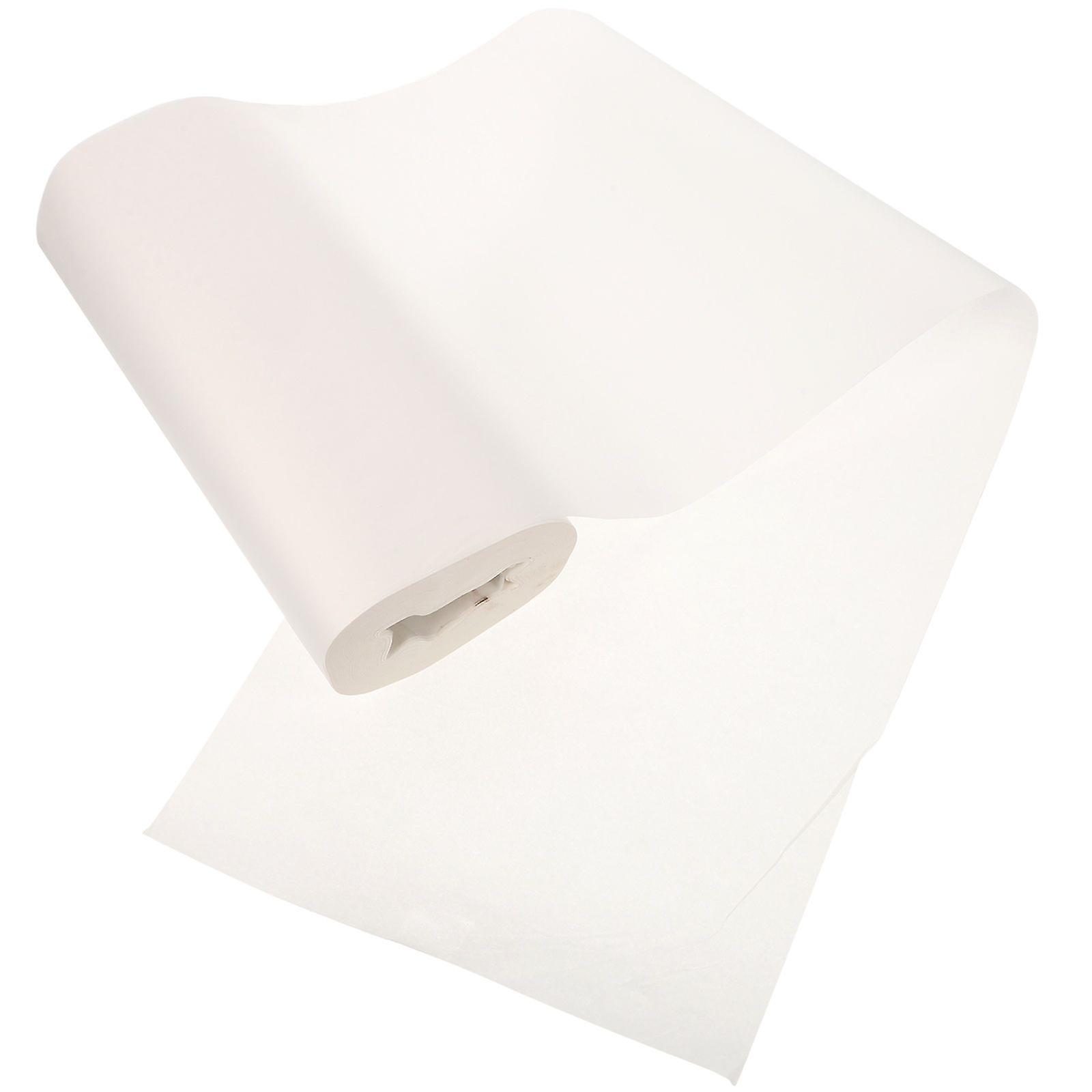 1 Roll of Gift Wrapping Roll Papers Solid White Roll Paper for DIY Arts Clothes