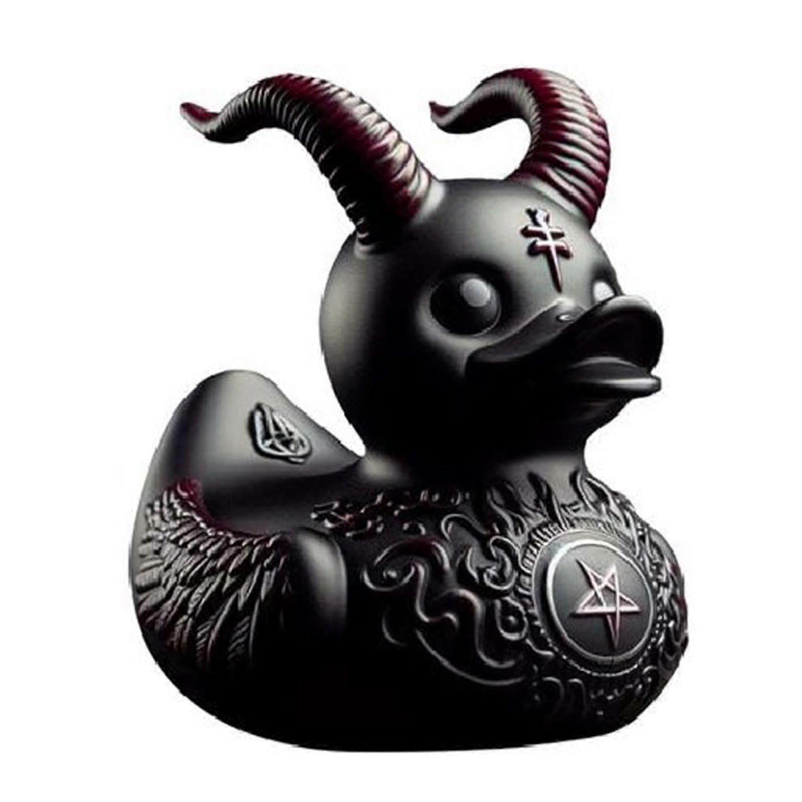 Unique Duck Statue Desk Sculpture Punk Duck Figure for Rock Music Enthusiasts - Gothic Style Home Decor