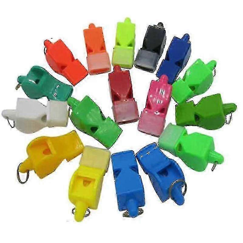 50 Pcs Non-nuclear Professional Referee Whistle Plastic Life-saving Whistle For Games