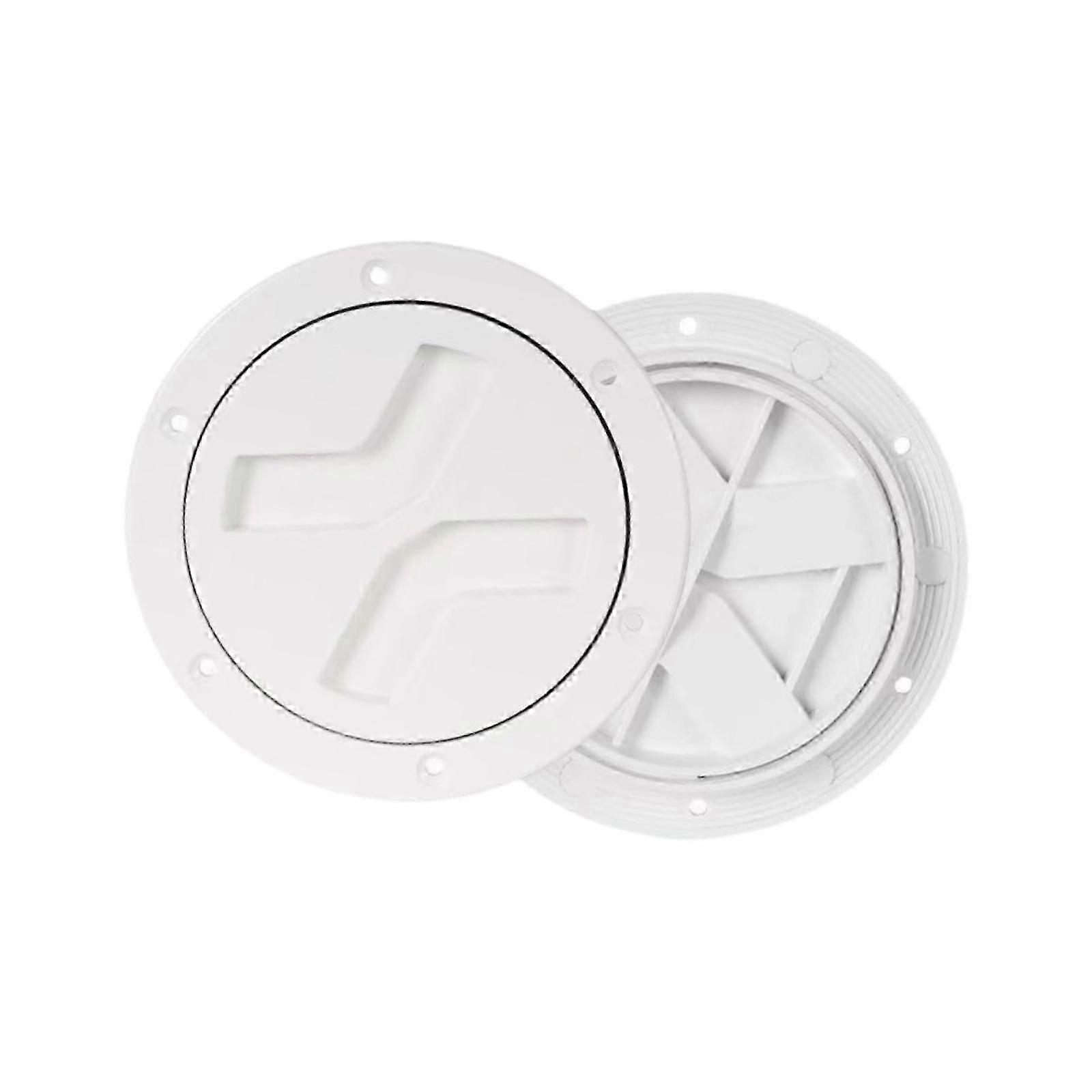 Waterproof Round Marine Access Port Hatch Cover for Easy Installation, 4 Inch in White, Suitable for Various Brands