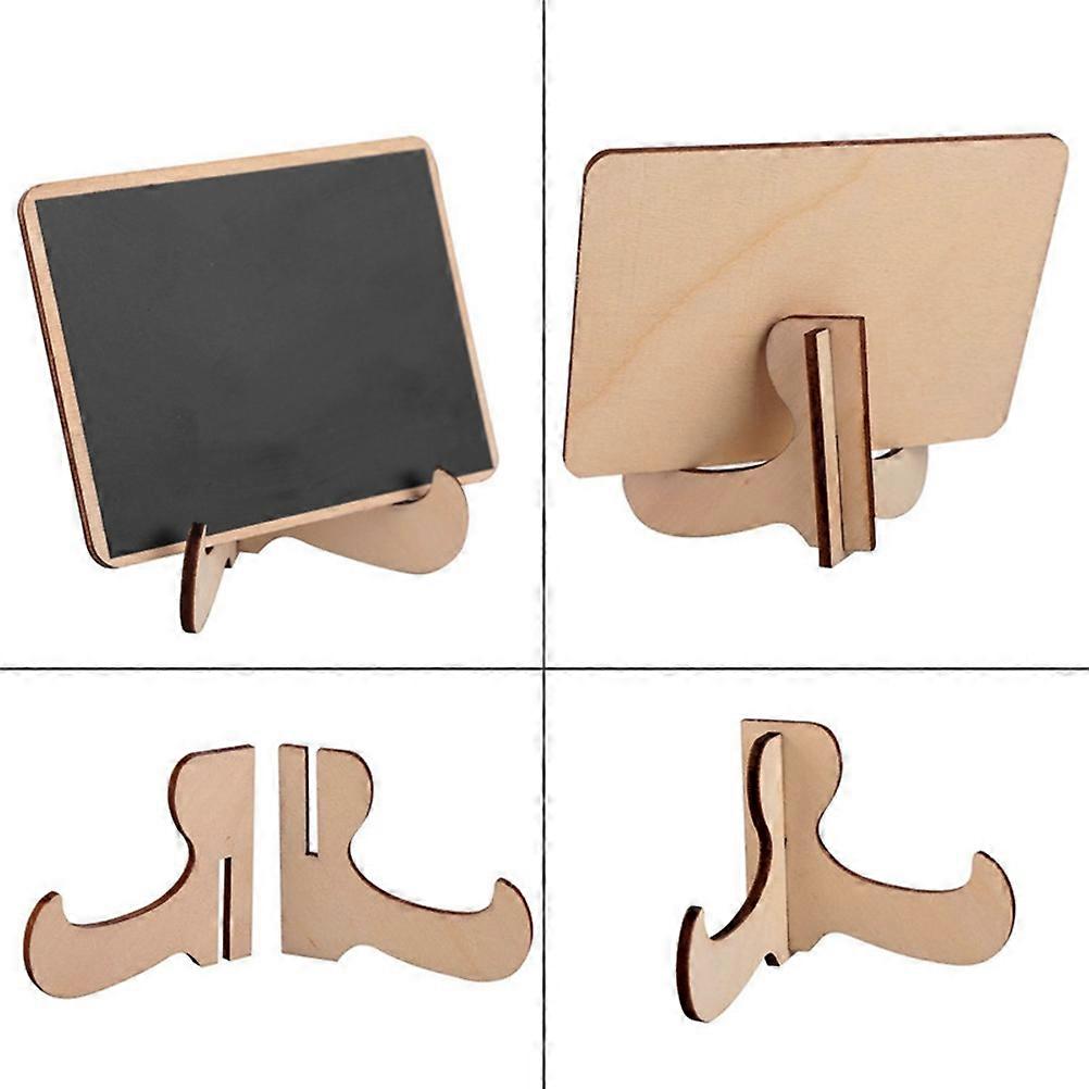 Mini Chalkboards with Support for Wedding Birthday Party 10pcs Black Wood Square Simple Design Table Place Signs