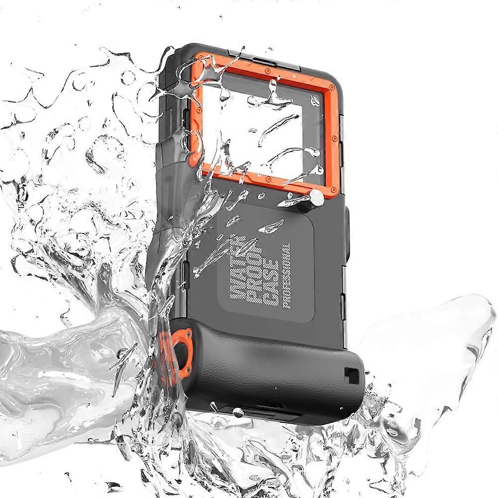 Universal Underwater Protective Case for Deep Diving up to 50 Feet / 15 m (Orange)