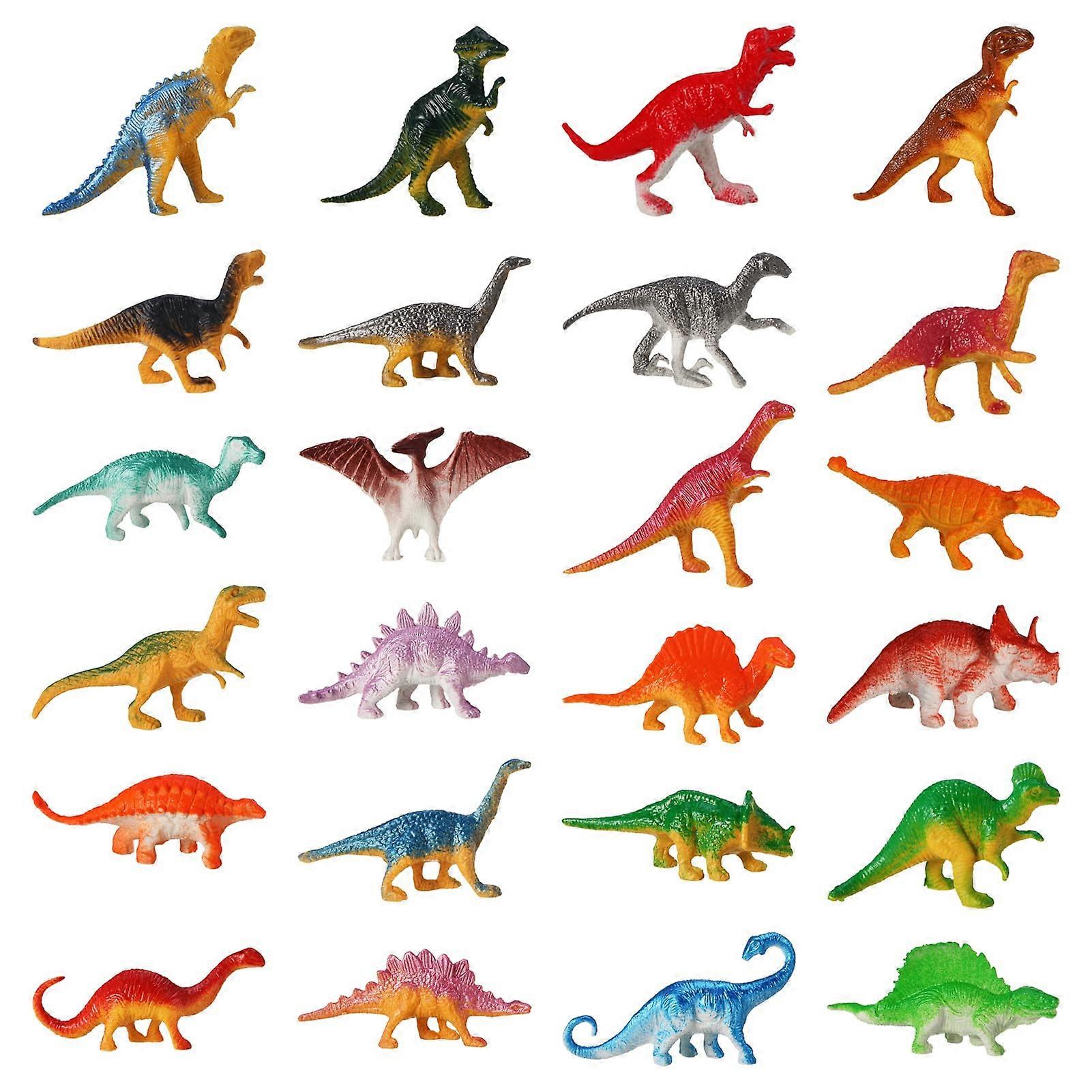 24Piece Dinosaur Toy Set, Mini Dinosaur Figures, Small Dino Toys, Collectible Dinosaur Figures