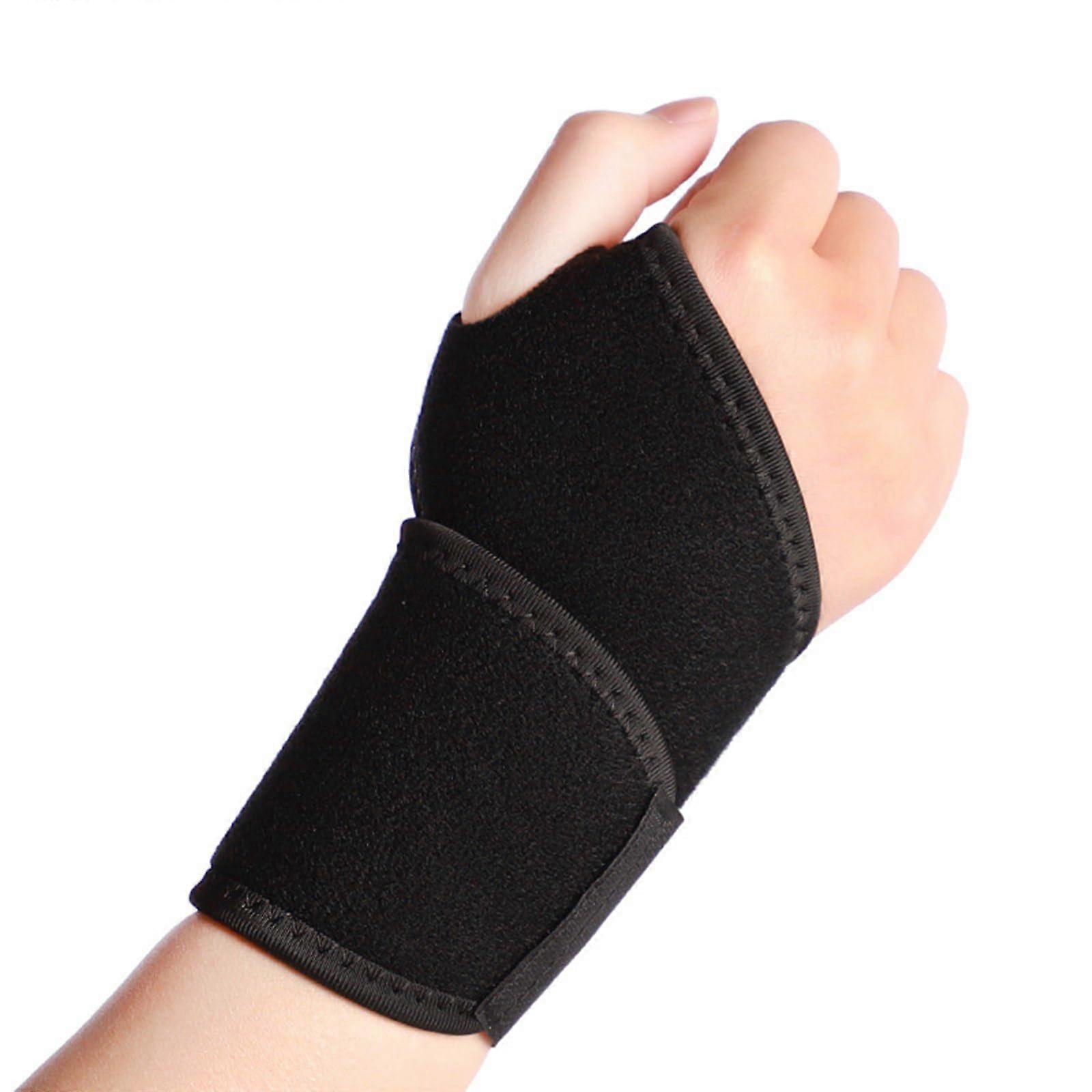 Wrist Compression Sleeve Wrist Support 2-Pack Adjustable Breathable Elastic For Fitness Basketball Black