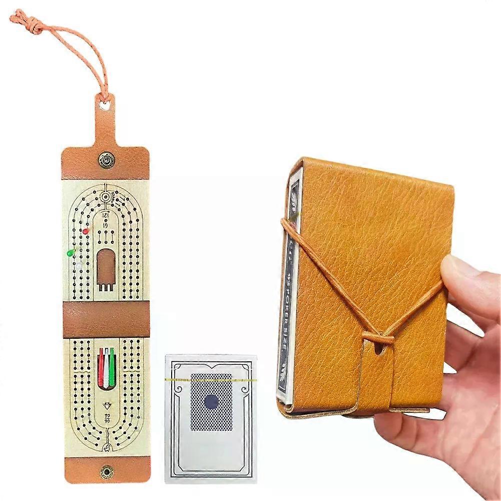 Board Game Set Includes Playing Cards 6 Pegs Fun Table Game 2-4 Player Games Portable Card Board Game for Adults & Kids