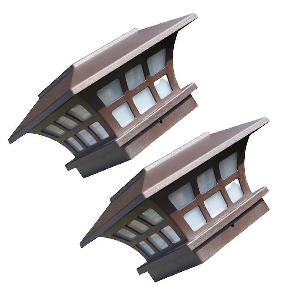Solar Powered LED Column Lights for Garden, Patio & Fence Decoration – Stylish Outdoor Lamps with Battery for All Weather Use