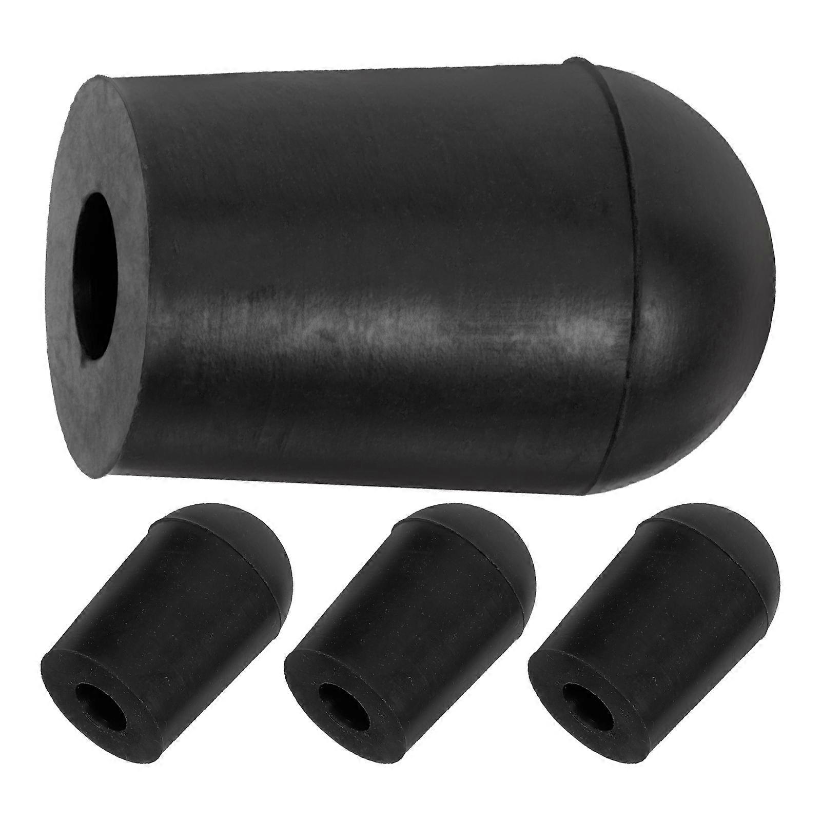 Bass End Pin Protector Simple Design Circular Shape Black Cello Accessory 4Pcs