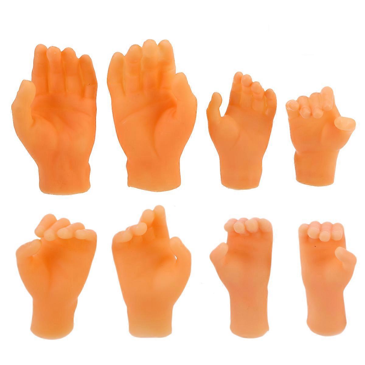Funny Gloves Finger Toys Mini Small Hand For Men Women Children 4 Pair