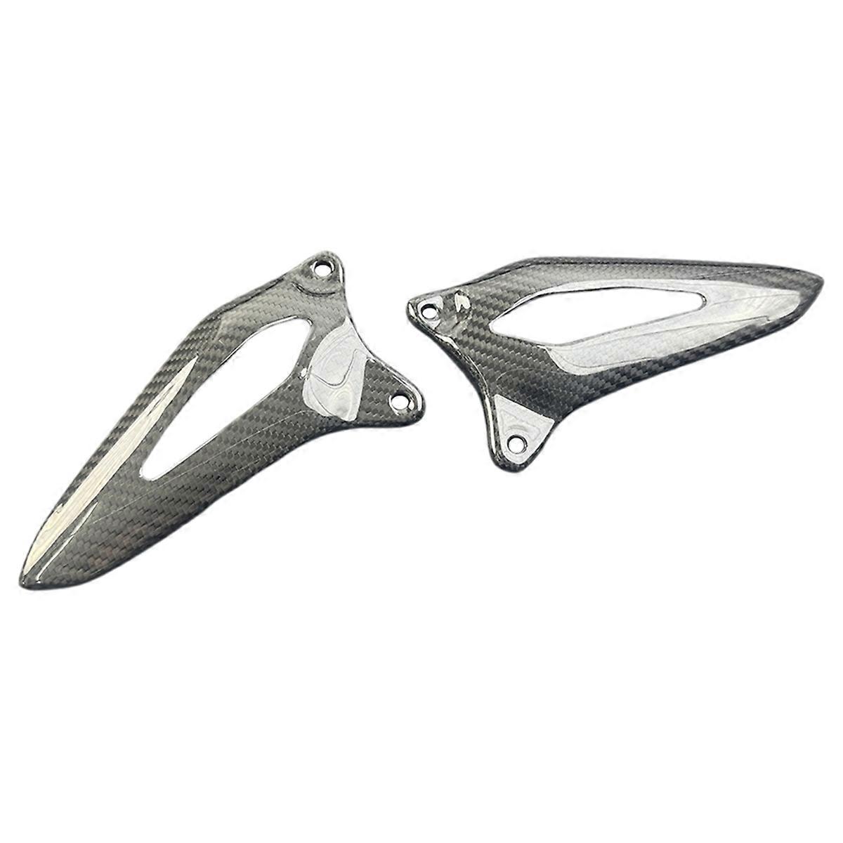 Carbon Fiber Motorcycle Accessories Heel Plates Guards Footrests for Speed Triple 1200RS 1200RR 2021-2024