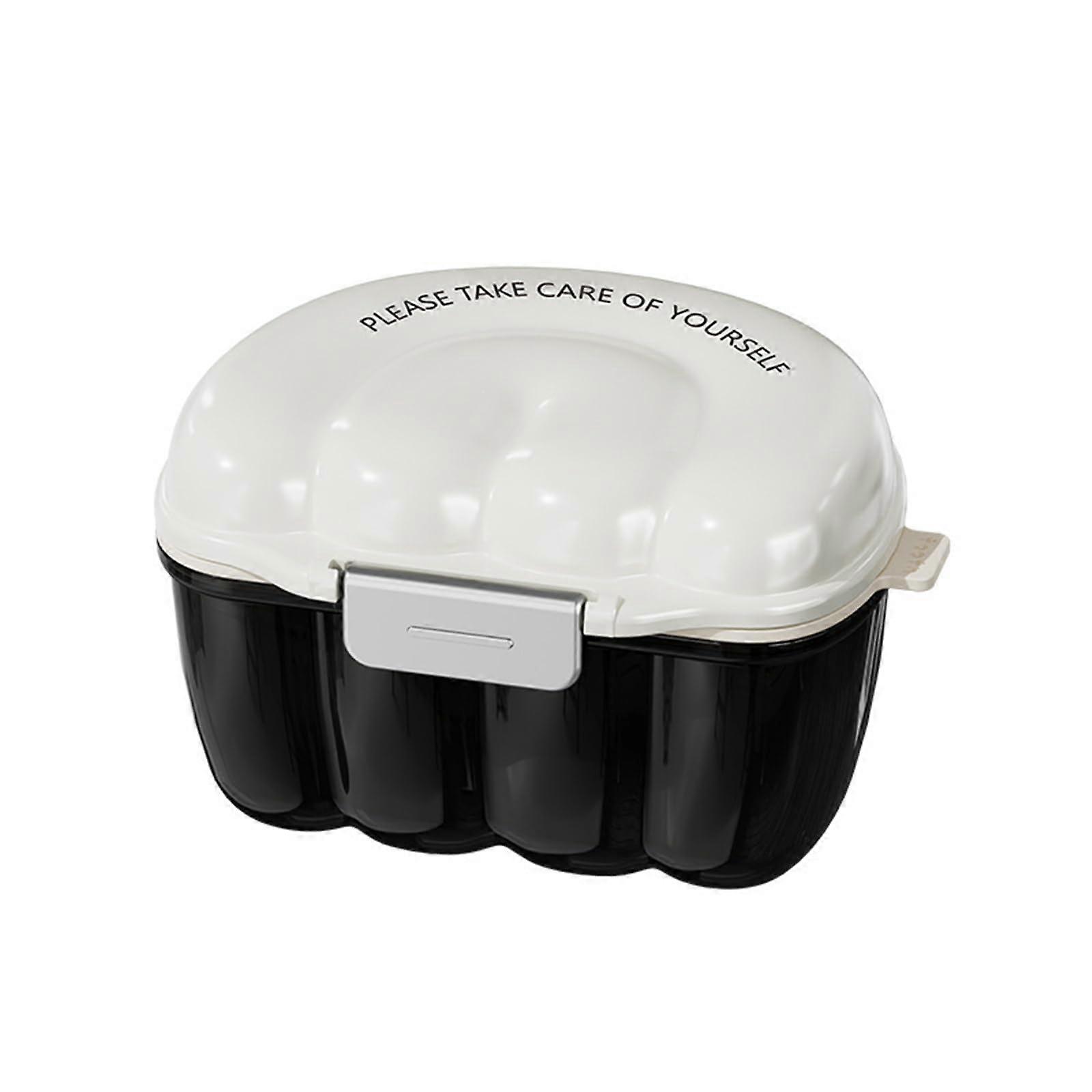 Prosthetic Bath Case, Prosthetic Bath Cup with Small Brush, Prosthetic Soaking Holder, Prosthetic Holder Box, Storage Case with Lid, One Color L