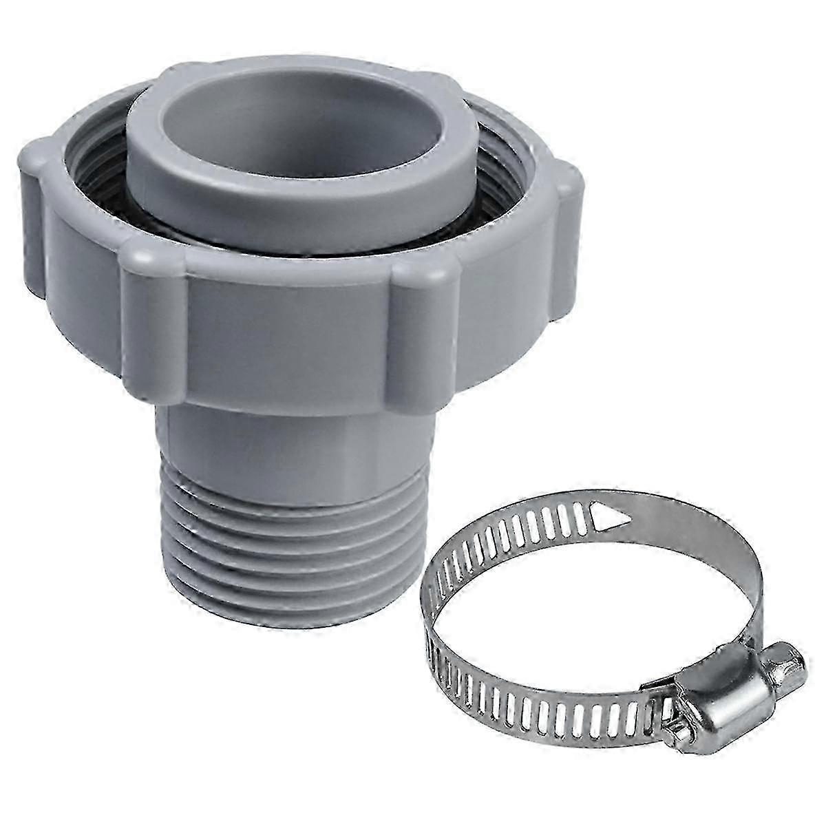 Swimming Pool Drain Fitting 1.5 Inch Connector for Coleman Pools Bottom Drain ReplacementGray SZRH A-D 4185