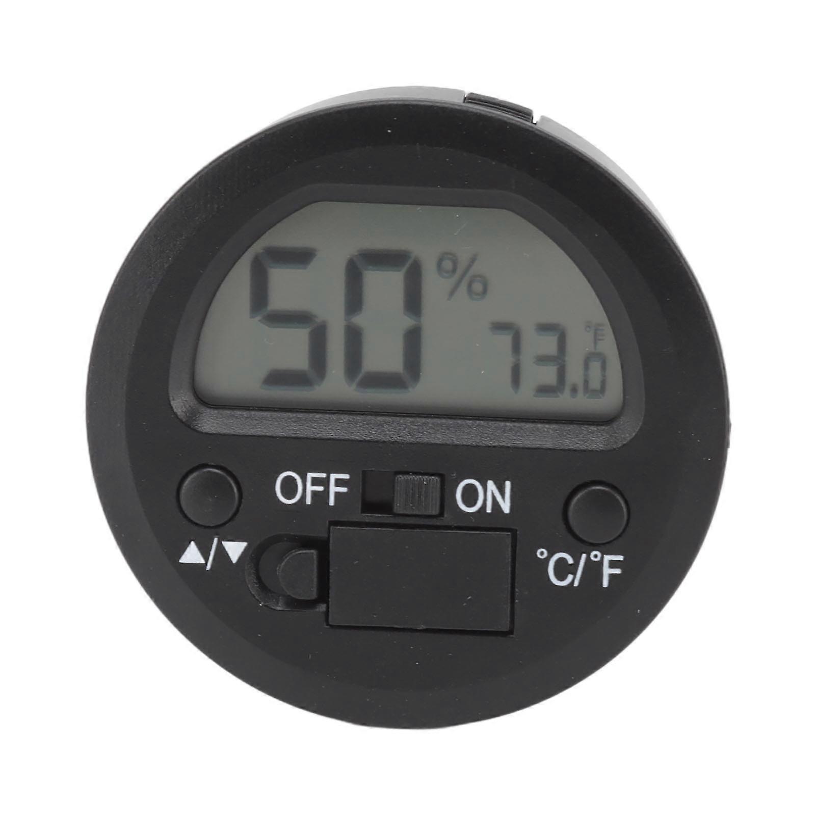 Temperature Meter Portable Round Embedded Electronic Digital Display Temperature Humidity Gauge