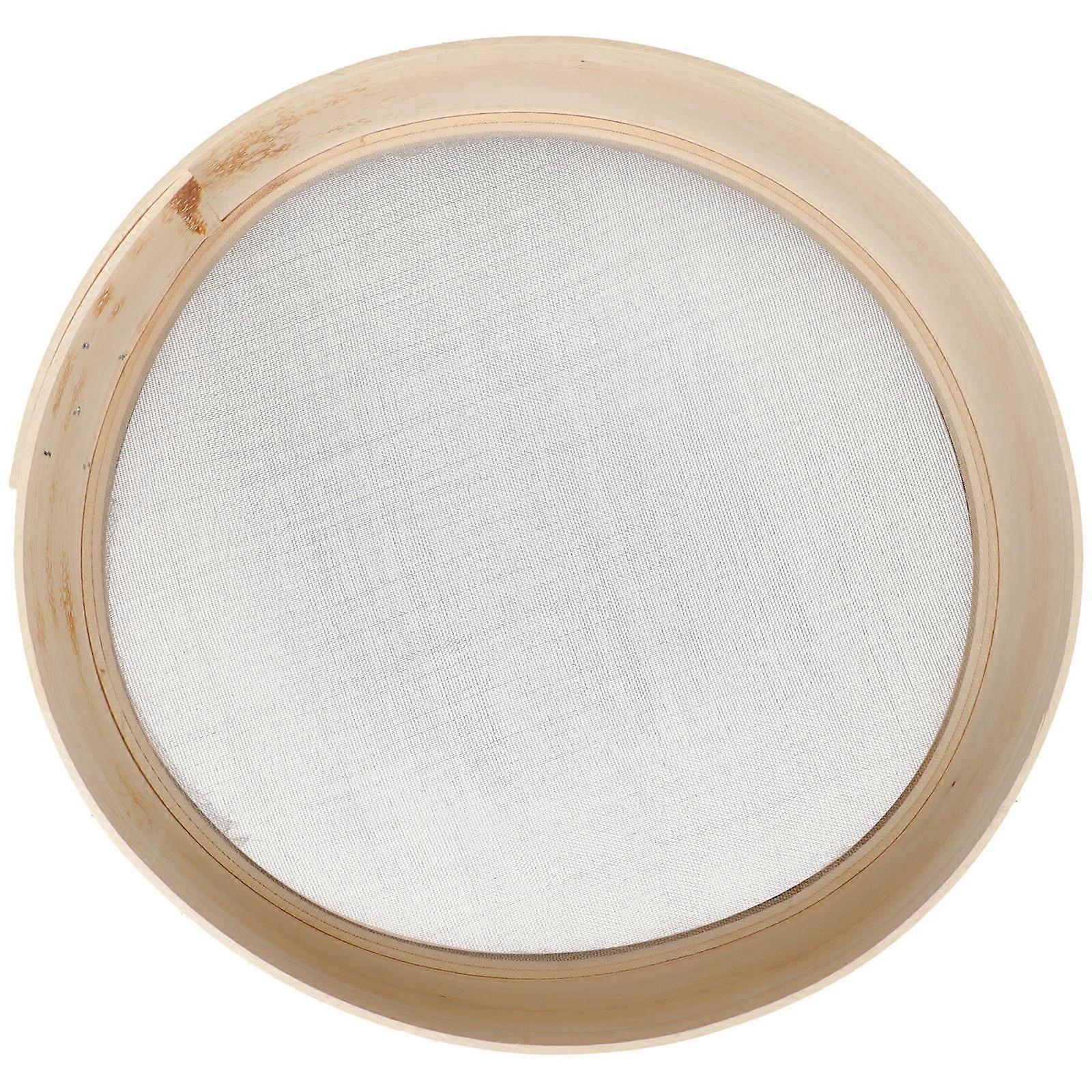 Handheld Wooden Flour Sifter with Fine Mesh Sieve for Kitchen Baking – Ideal for Sifting Flour, Powdered Sugar, and More – Home and Professional Use