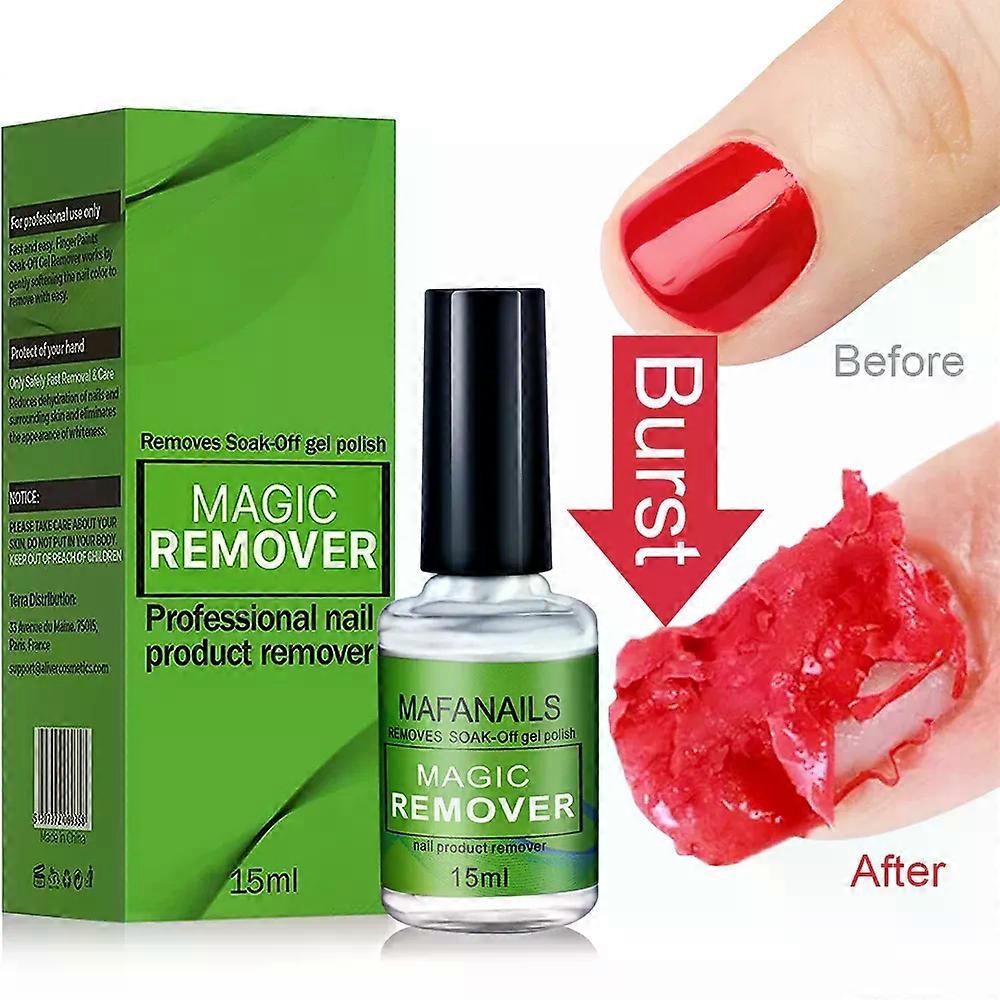 15mlマジックバーストネイルジェルリムーバーソークオフ3-5分UVポリッシュファストクリーナーネイルアートツール半永久マニキュアワニスグルー接着剤