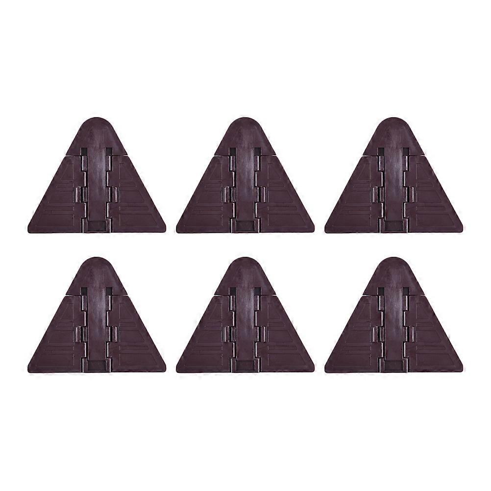 Window Safety Locks in Coffee Color ABS Material for Sliding Windows and Doors 6pcs