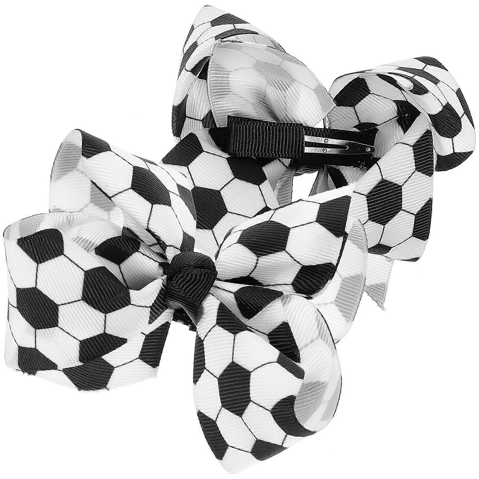 It looks like you've provided a product title for **soccer themed bow hair clips**! Here's a more detailed and polished version of the product