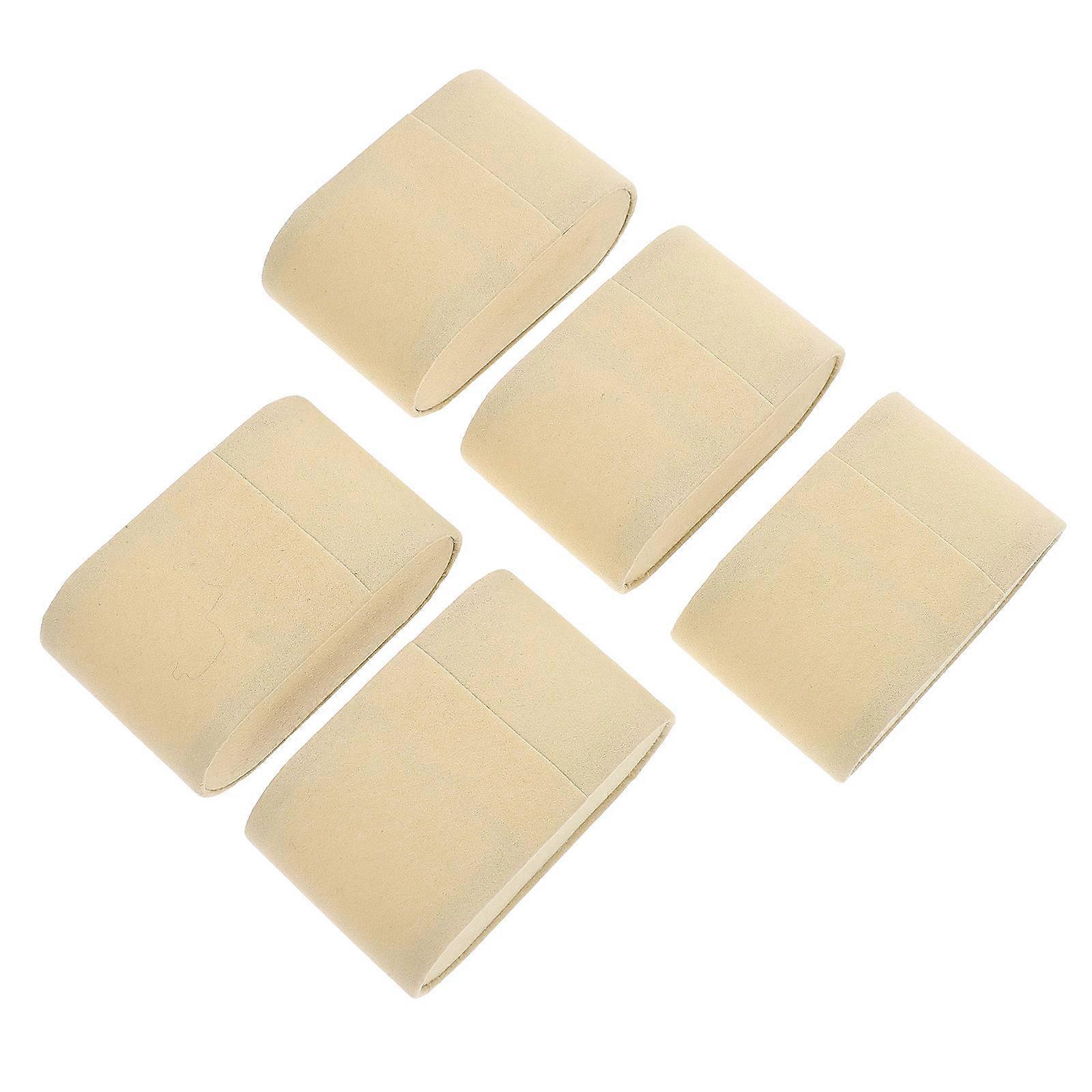 5 יחידות כריות תצוגה לצמיד, כריות תכשיטים עמידות לשעונים, צמידים, מתאימות לירידי קמעונאות, בית ויצירה - בז'