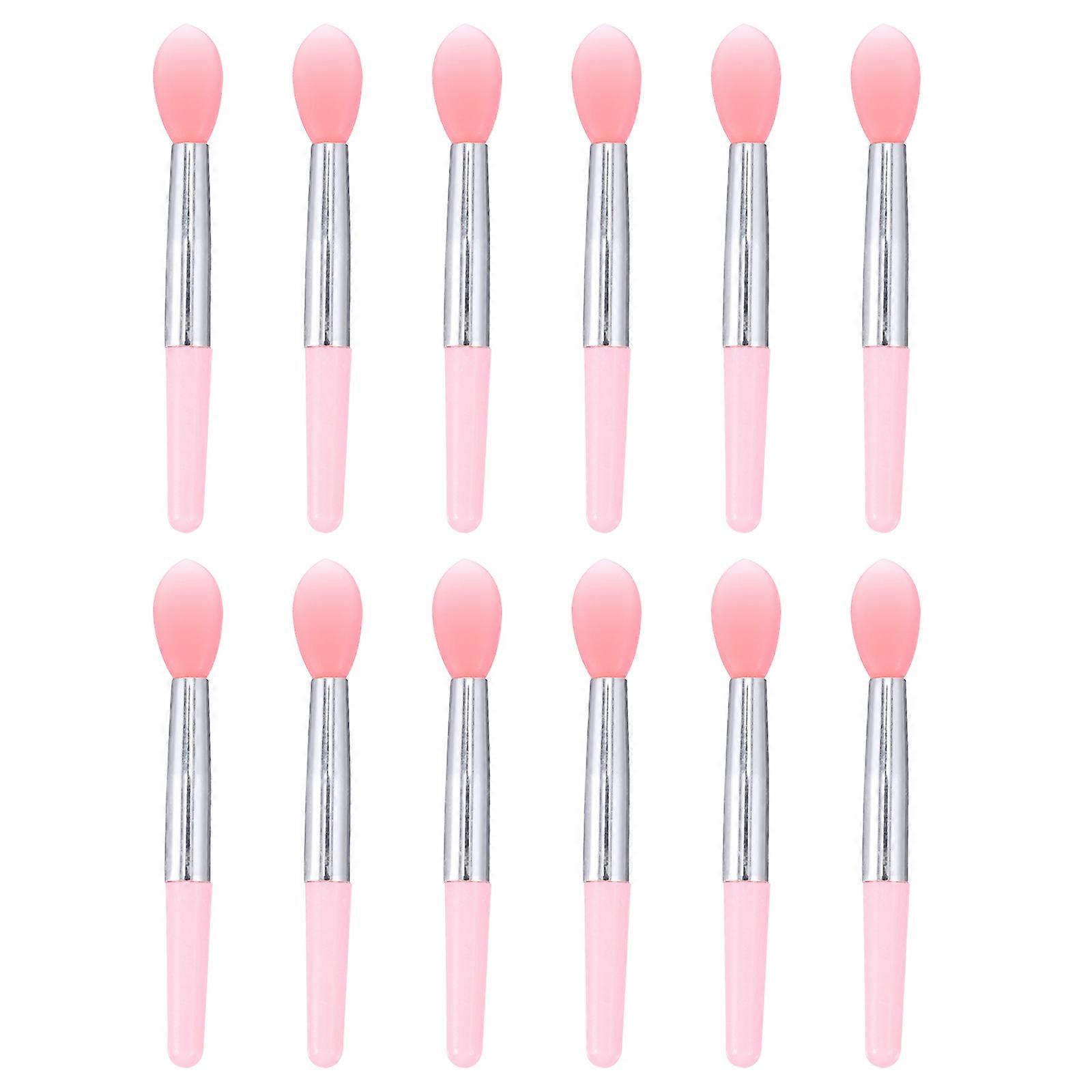Silicone Lip Brushes for Precise Makeup Application 12pcs Multi Color Travel Size