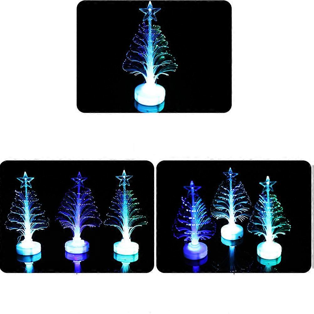 Fiber Optic Light for Decoration 2Pcs Color Changable Christmas Tree Night Light