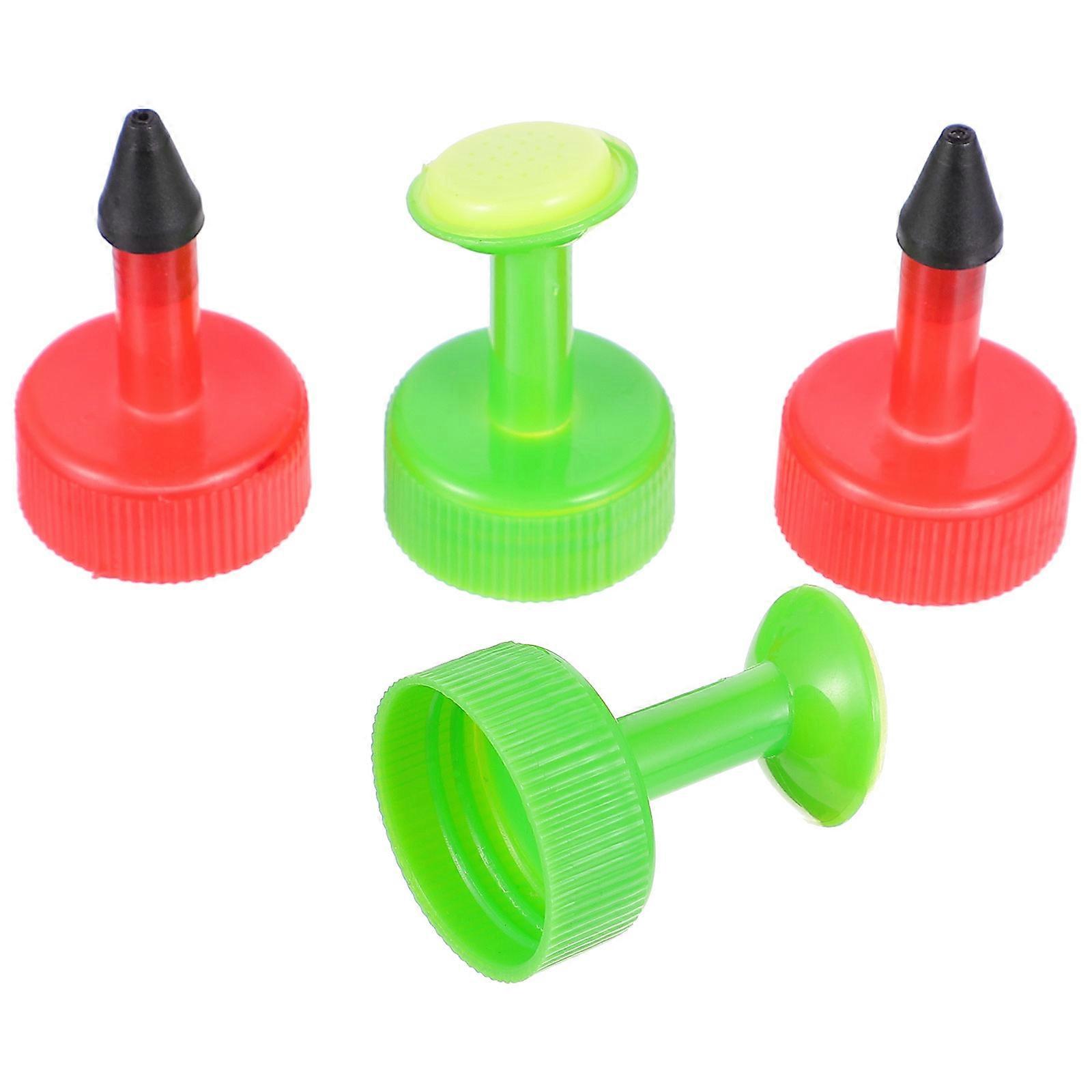 Plastic Watering Flower Nozzle for Bottle Sprinkler Assorted Color Lightweight and Durable 4 Pieces