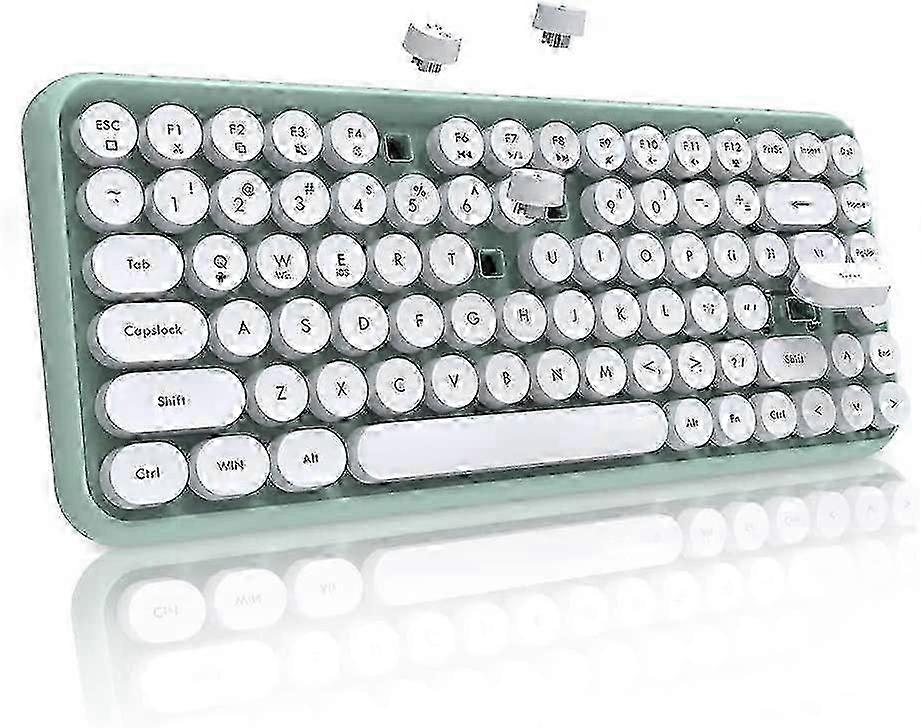 Vintage Bluetooth Typewriter Keyboard - 84 Keys Wireless Retro Design