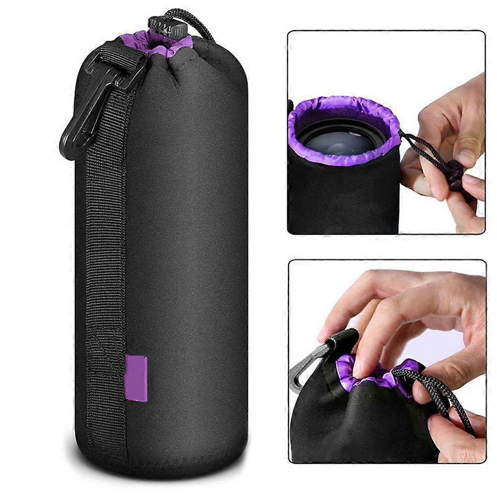 Camera Portable Case Camera Liner Bag Photographers Travel Purple S 4Pcs