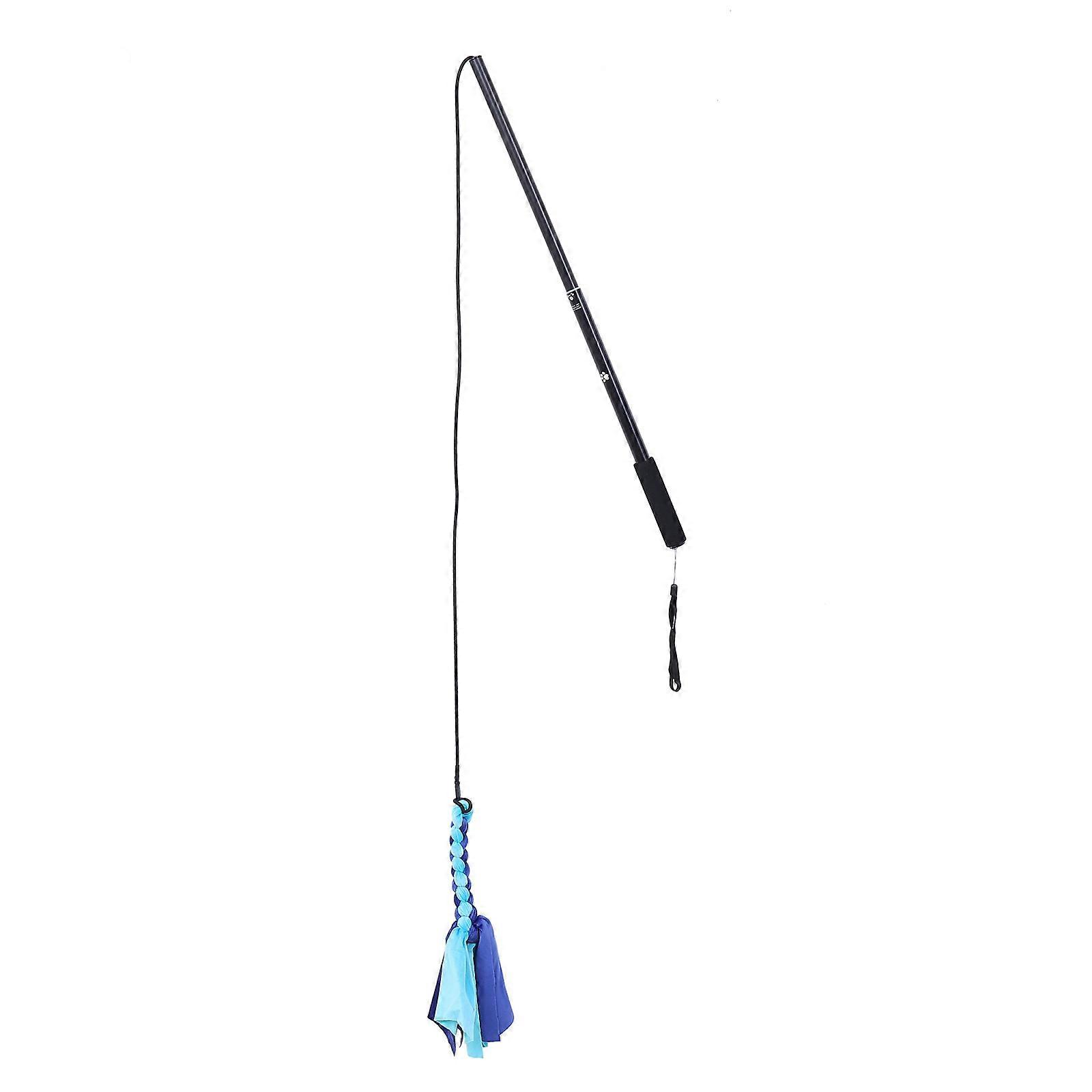 Retractable Dog Teaser Pole Pet Toy Training Stick for Interactive Play with Comfortable Handle