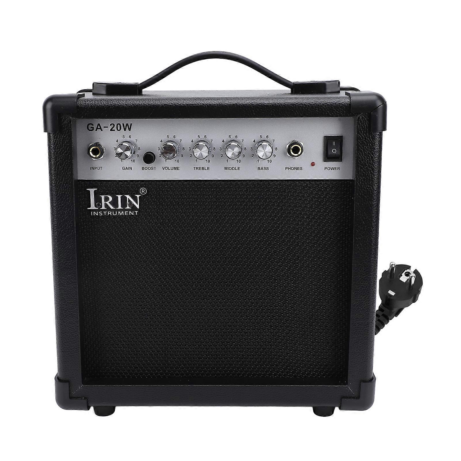 Electric Guitar Amplifier Multifunctional 6 Inch Speaker Portable Practice Guitar Amplifier for Outdoor Live Streaming EU Plug 220V