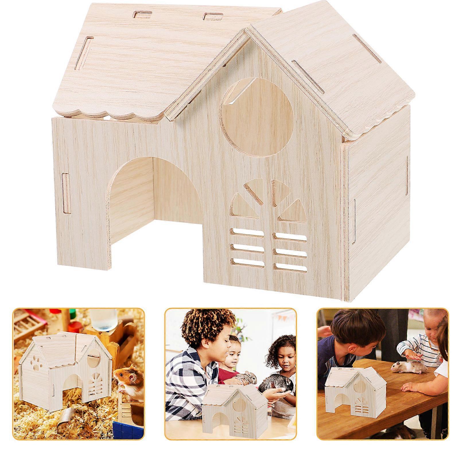 Hamster Hideout Durable Guinea Pig House Comfortable Cage for Hamsters Mice Gerbils Resting Play Space