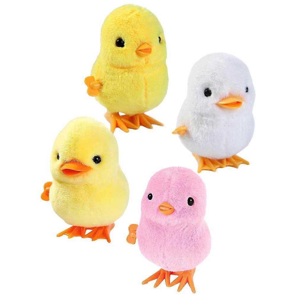 It looks like you're referring to a product listing for **"4pcs Wind Up Jumping Chicken And Duck Battery Walking For Boys Soft Plush Simulation