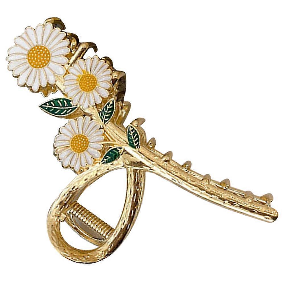 פרח טופר שיער קליפים לנשים דקורטיבי מתכת צבע מגוון מתאים עבה שיער ארוך עדין 3.5 אינץ '