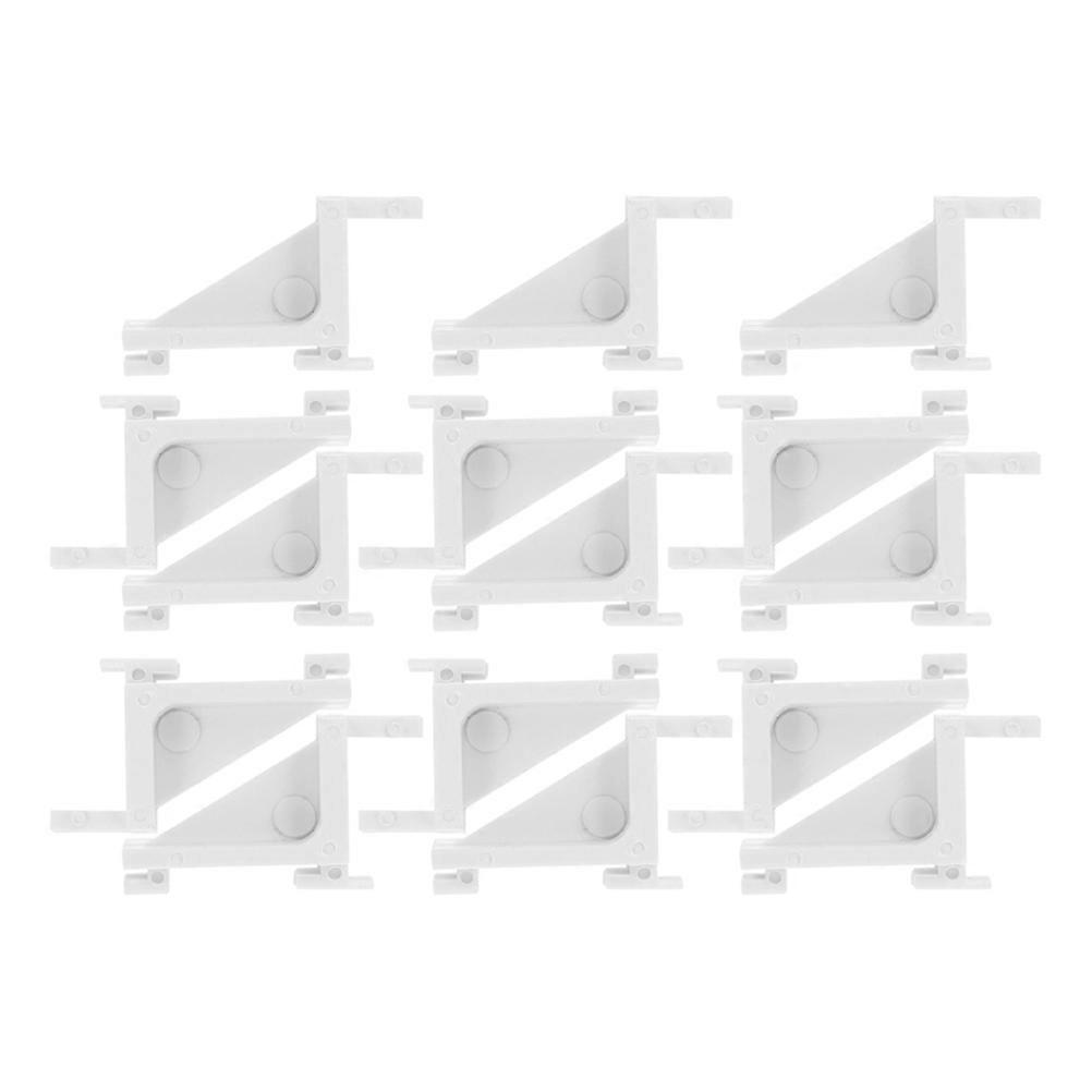 Plastic Freezer Shelf Hooks Refrigerator Shelf Clips White 4.50X2.50X1.50CM Stable Holding Space Optimization 15Pcs