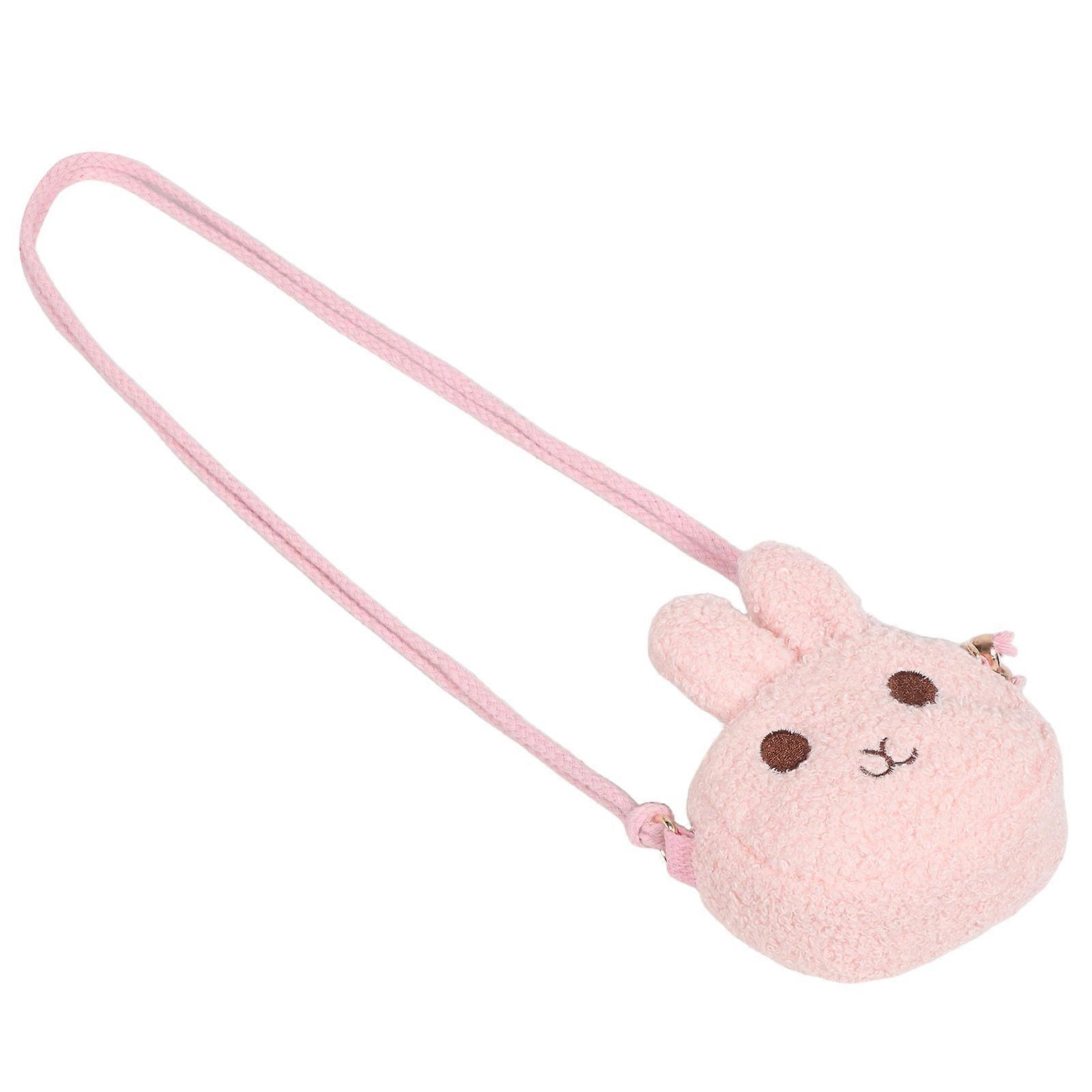 Kids Crossbody Bag Cute Plush Rabbit Design Suitable For Children With Portable Storage Function 1Pack