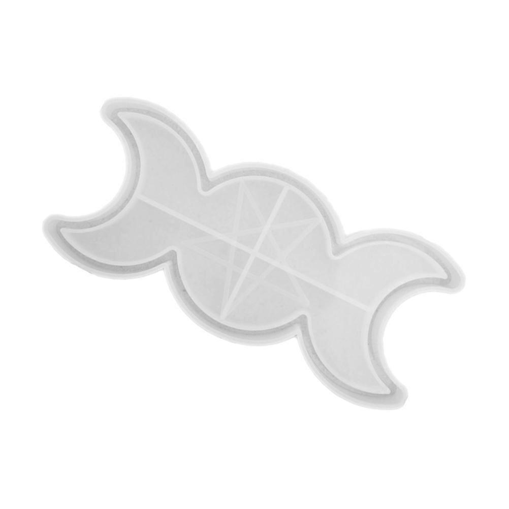 DIY Silicone Adornment Mold for Crafts with High Flexibility and Transparency Perfect for Moon Shape Boxes 1pc White