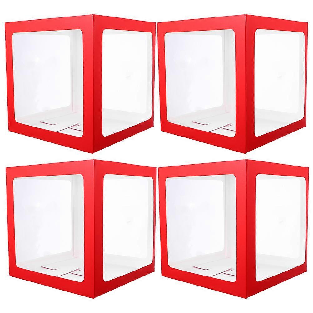Red Paper Balloon Boxes for Learning Perfect for DIY Party Decorations and Storage 4 Pieces