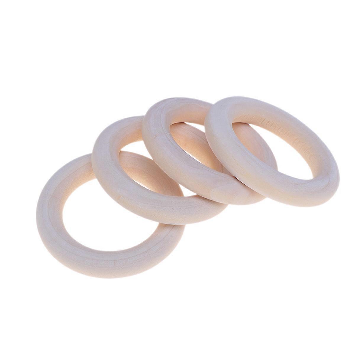 White Wood Rings for Crafts Made of Composite Materials Great for DIY Projects 5.5CM