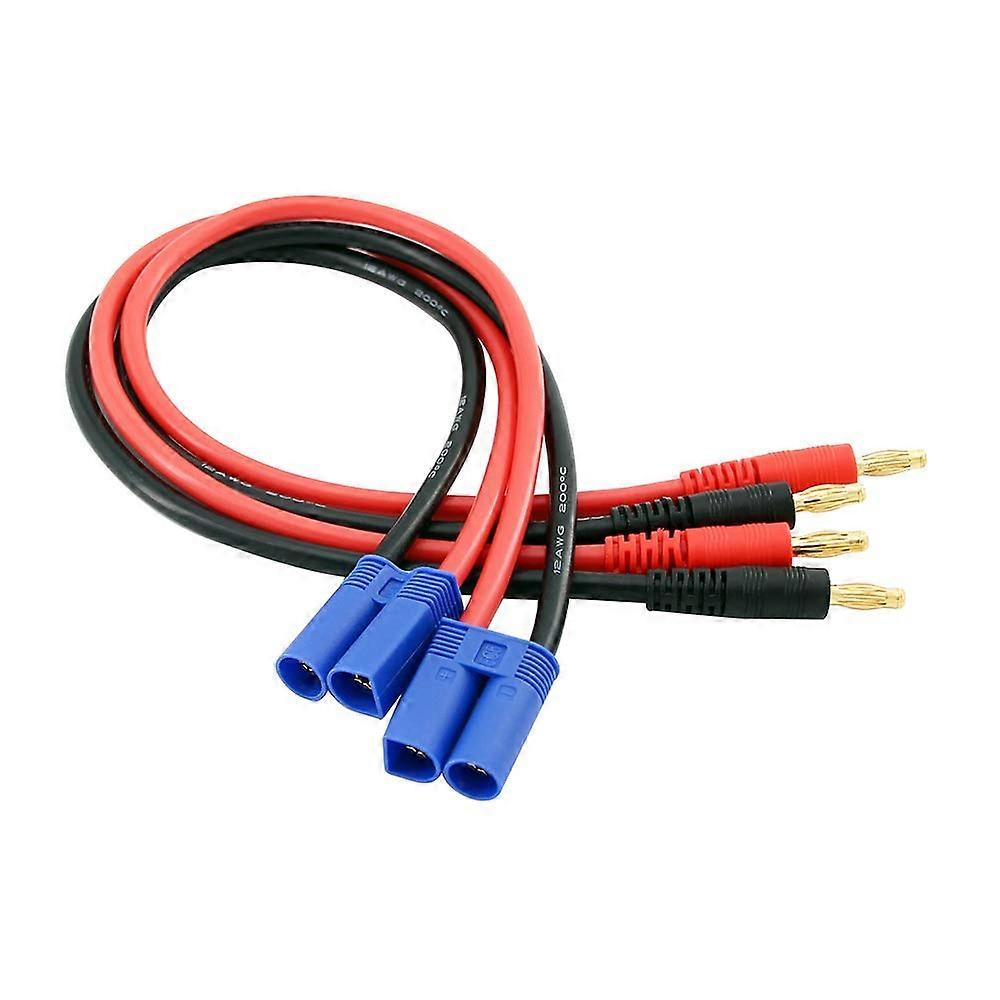 2pcs EC5 to 4 mm Banana Plug Battery Charging Adapter Cable 12awg 30 cm