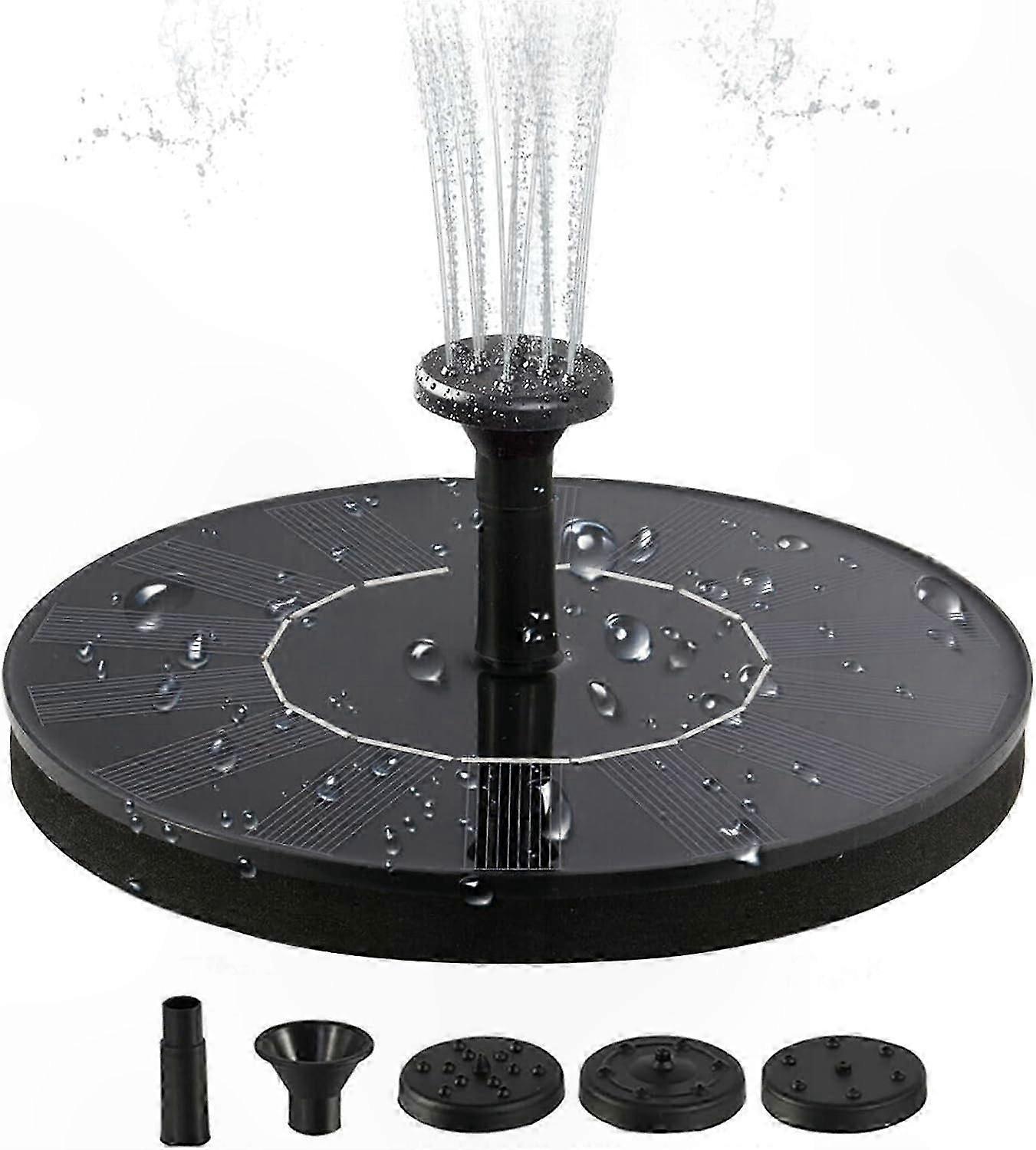 4-Nozzle Solar-Powered Fountain Pump for Bird Baths and Water Features