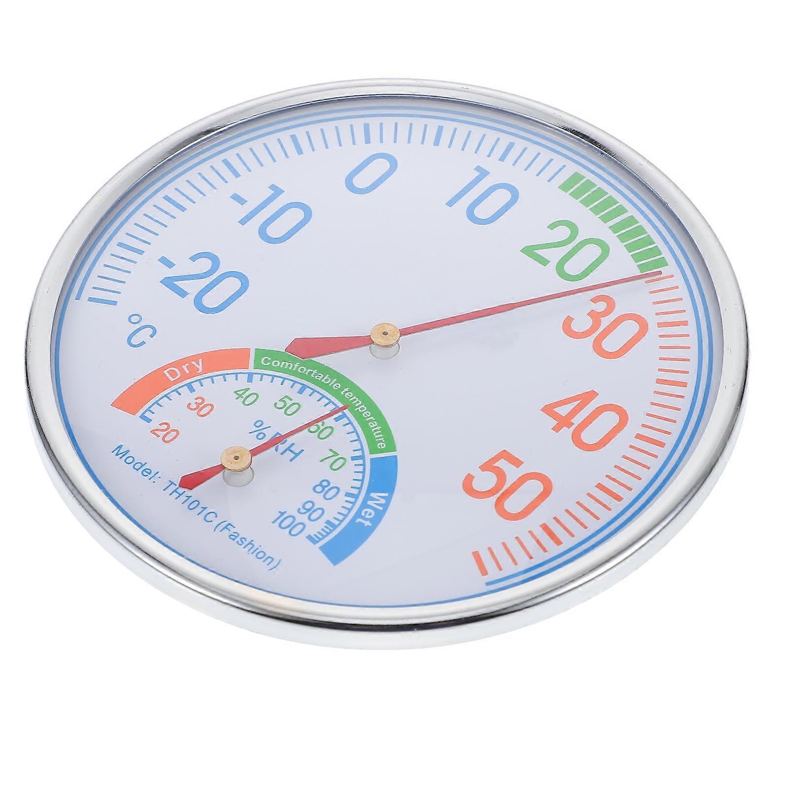 Analog Thermometer For House TH101 Temperature And Humidity Meter For Hotel Use Diameter 128mm Measuring Humidity 1Set