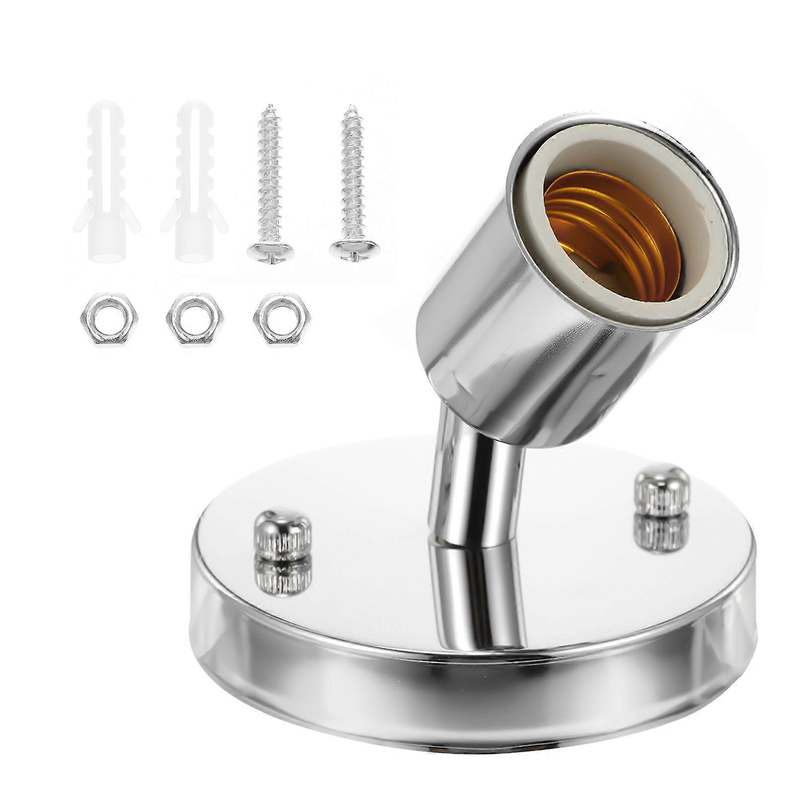 Lamp Bulb Holder E27 Retro Vintage Style Round Shape Fits Signage 180 Degree Flexible Design Easy Installation 1Set