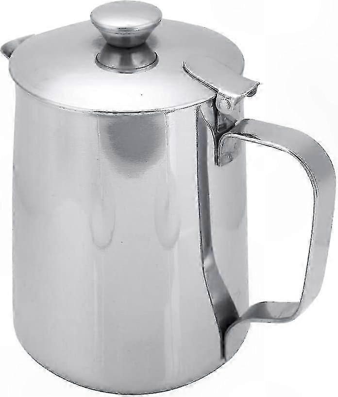 Pichet à mousse en acier inoxydable de 600 ml avec couvercle pour Latte Art