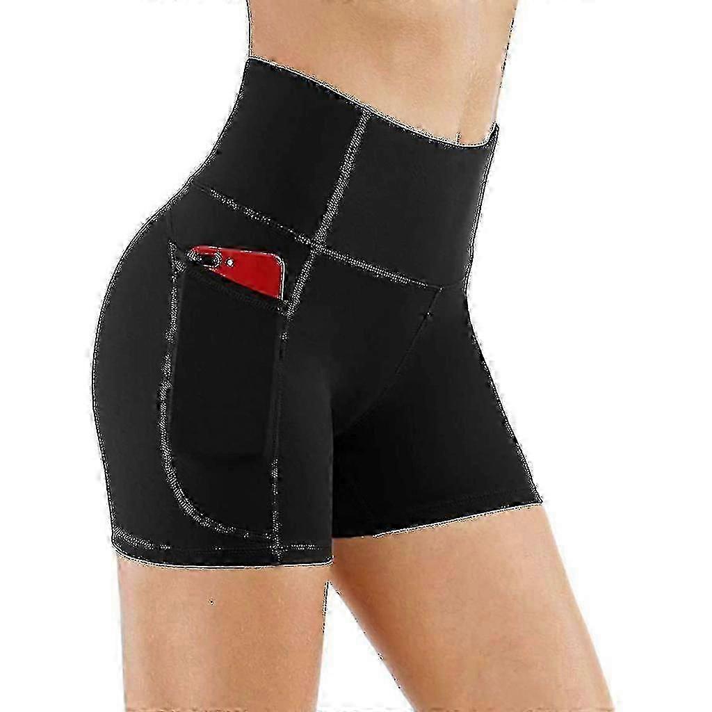Women's Cycling Shorts Sports Shorts With Pockets Leggings Short High Waist Opaque Gym Shorts Push Up Hot Pants Summer For Yoga Running 0619