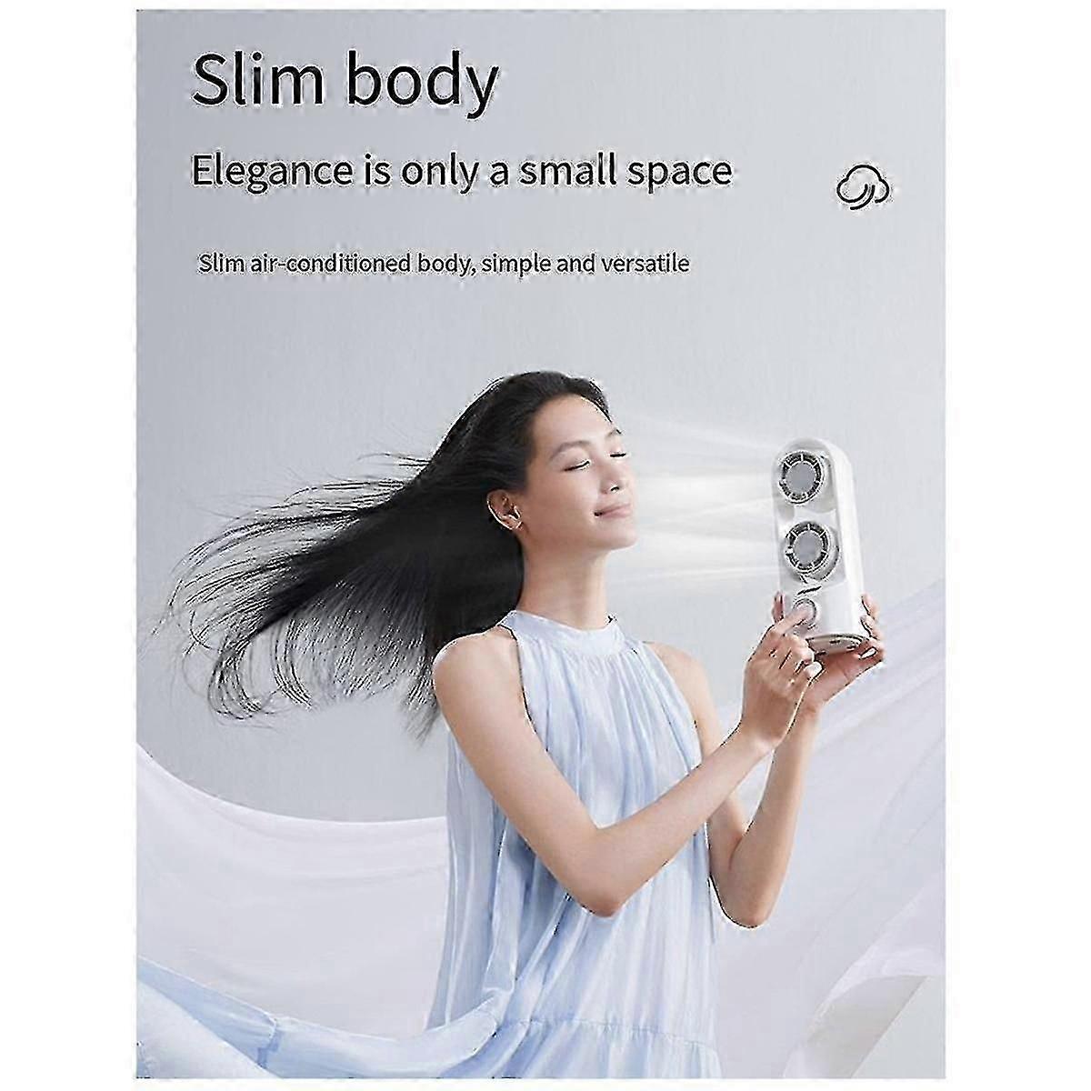 Desktop Double-Head Electric Fan Shaking Head Desktop Tower Fan Silent Mini Fan Home Office Large W