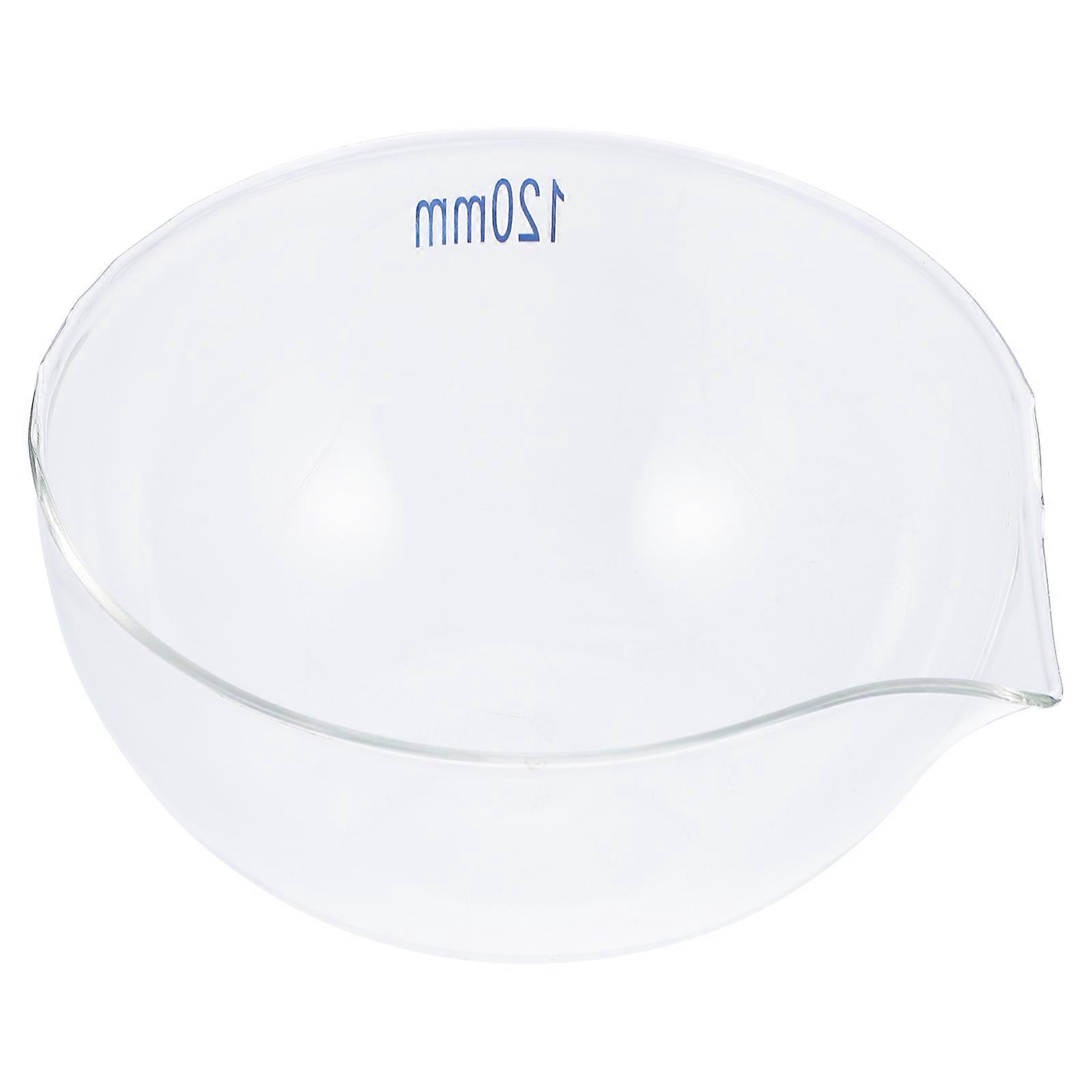 Glass Laboratory Evaporating Dish for Schools and Households in Transparent Color with Enlarged Heating Surface 1Set