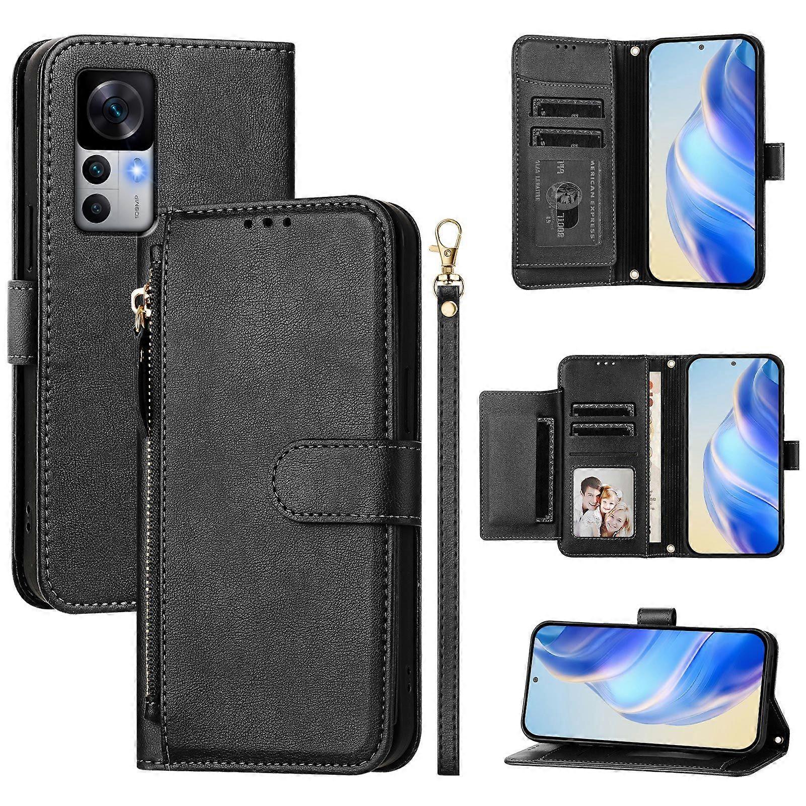 Flip Case for Xiaomi 12T/12T Pro Protection Soft PU Leather Zipper Wallet Cover with Card Holder Compatible with Xiaomi 12T/12T Pro