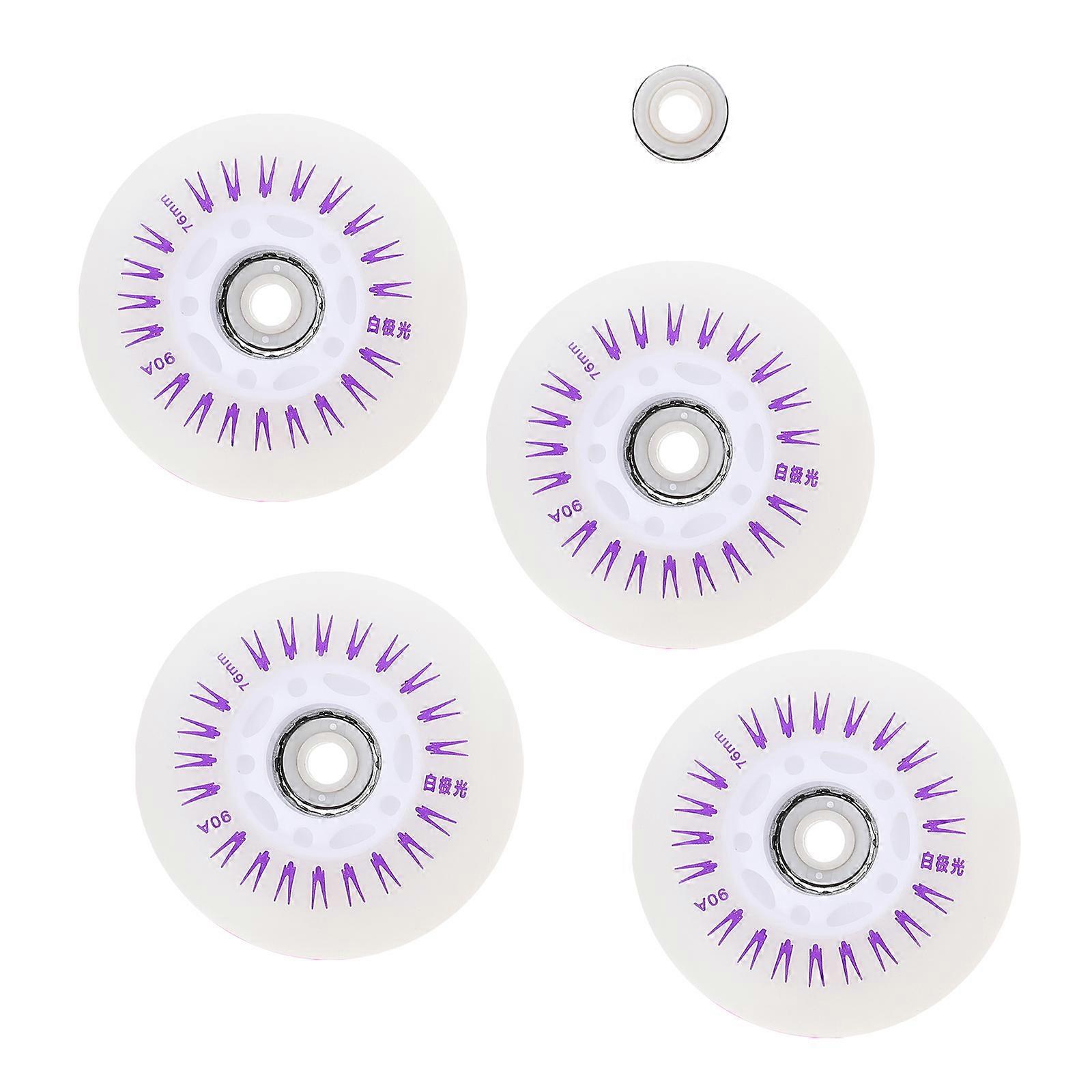 Outdoor Roller Skate Wheels For Professional Design 7.6x7.6cm Shockproof 4Set