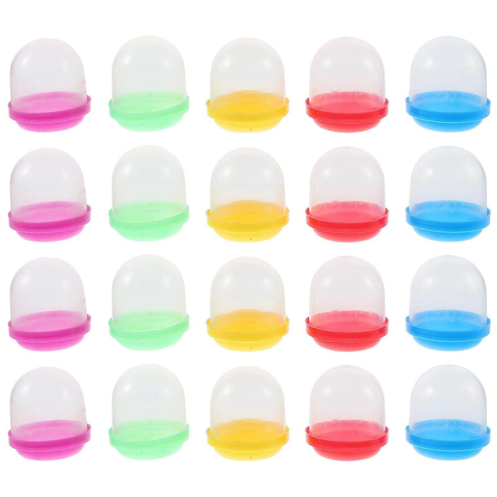 50Pcs Fillable Plastic Balls Empty Capsules for Candy Gift Container Mixed Color