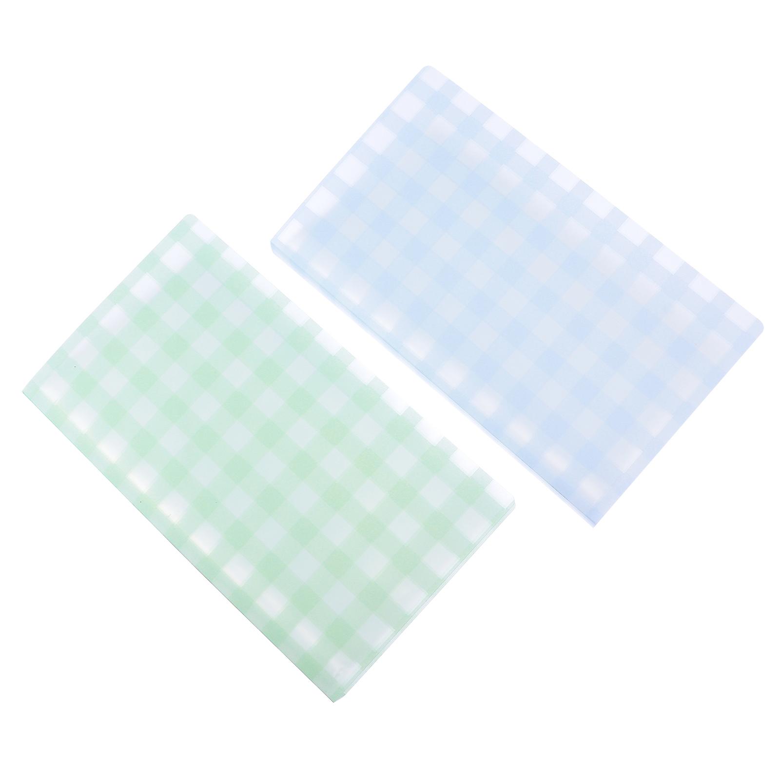 Blue Business Cards Holder Made of PP for Portable Storage 2Pcs Set